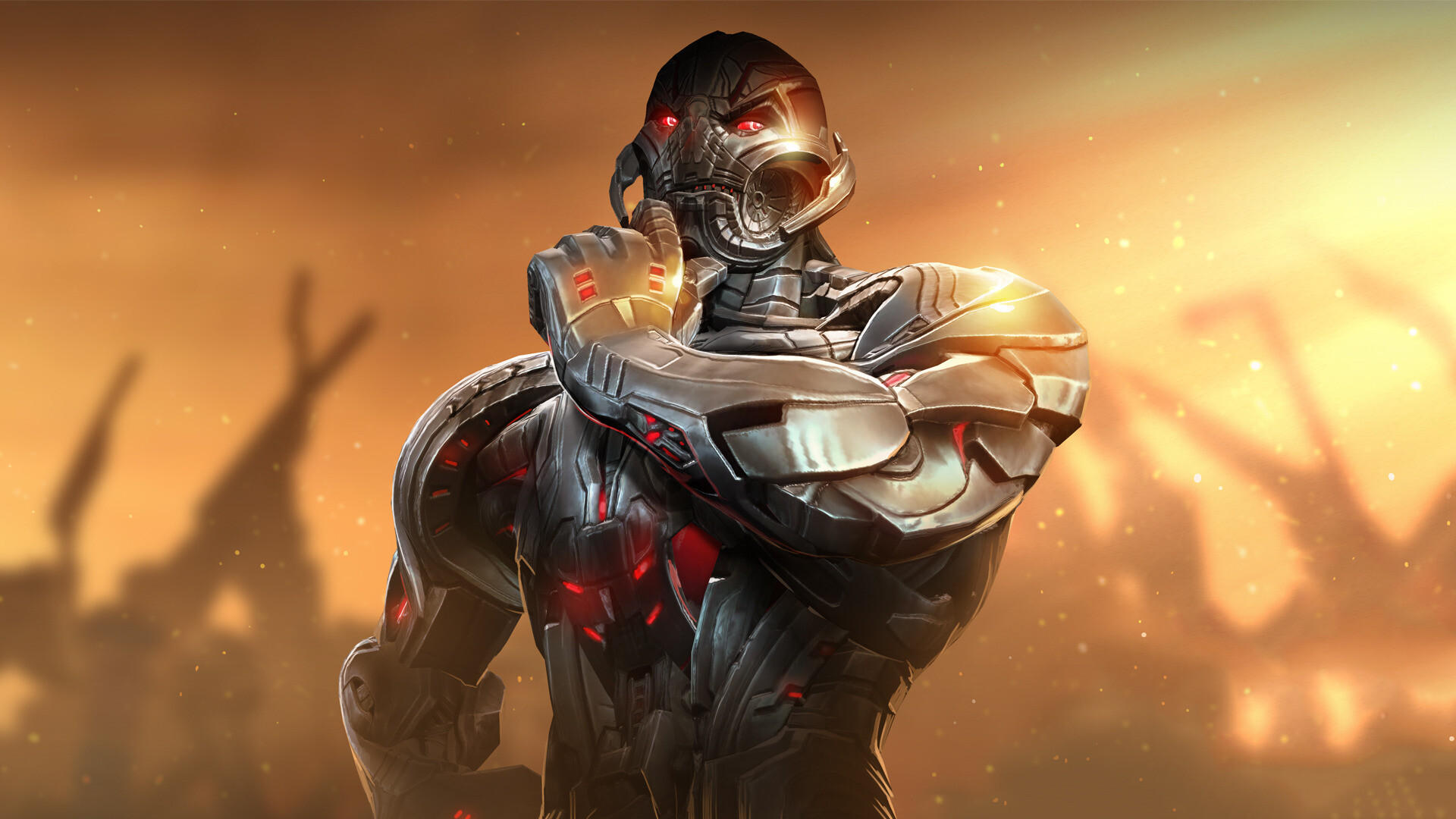 Marvel Villain, Ultron, Contest of Champions, Mobile game, 1920x1080 Full HD Desktop