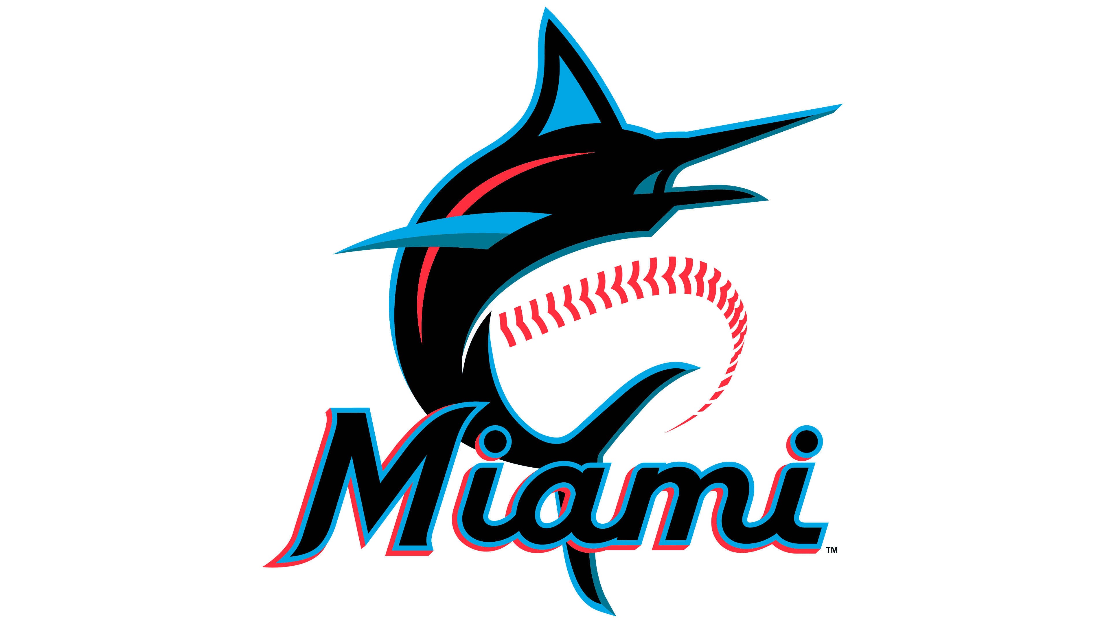 Logo, Miami Marlins Wallpaper, 3840x2160 4K Desktop