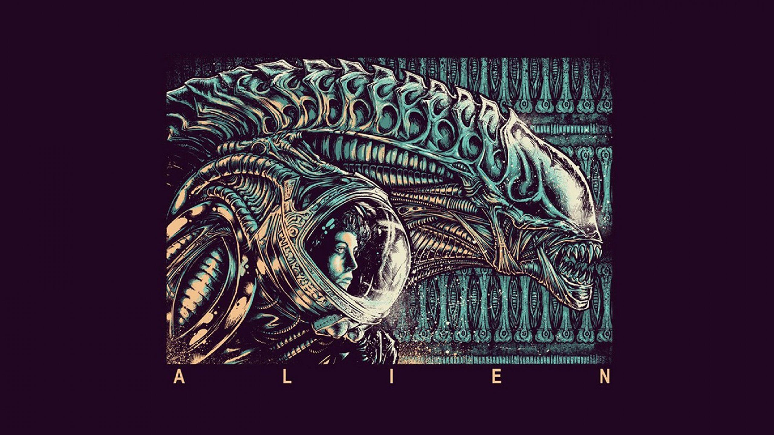 H.R. Giger, Alien art wallpapers, Dark and haunting, Nightmarish and visceral, 2560x1440 HD Desktop