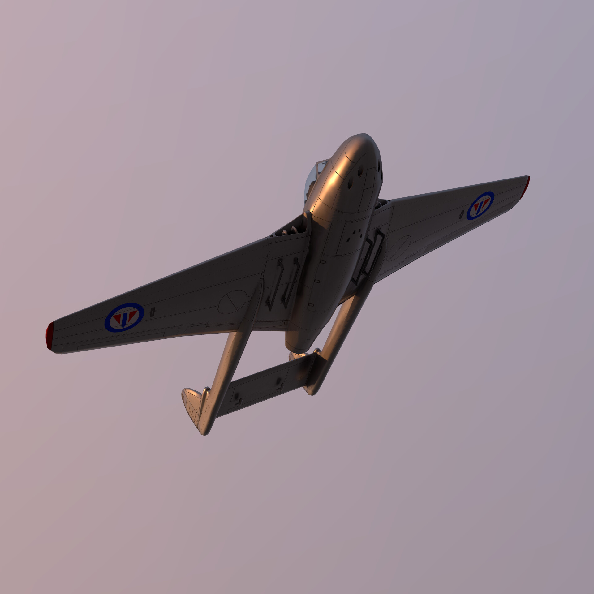 ArtStation - DeHavilland Vampire lowpoly 1920x1920