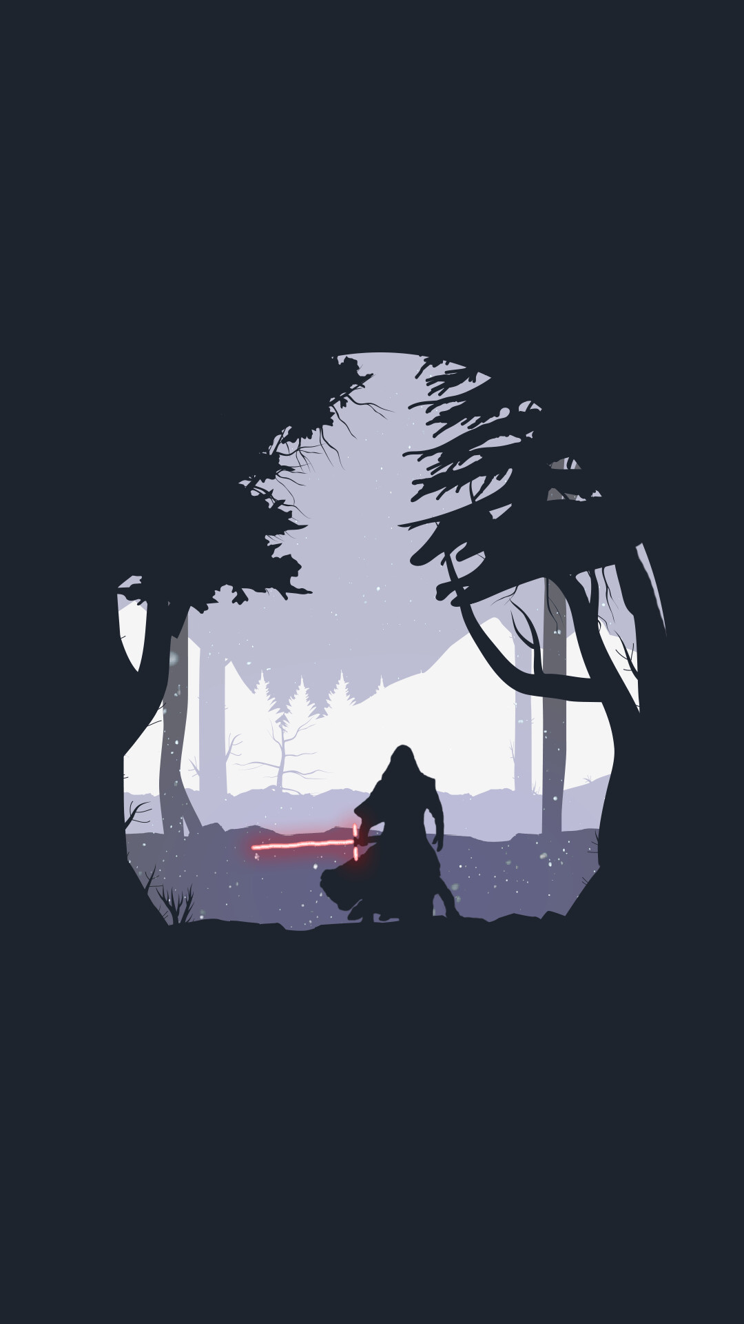 Minimalist Star Wars, iPhone wallpapers, Iconic symbols, Intertwined destinies, 1080x1920 Full HD Phone