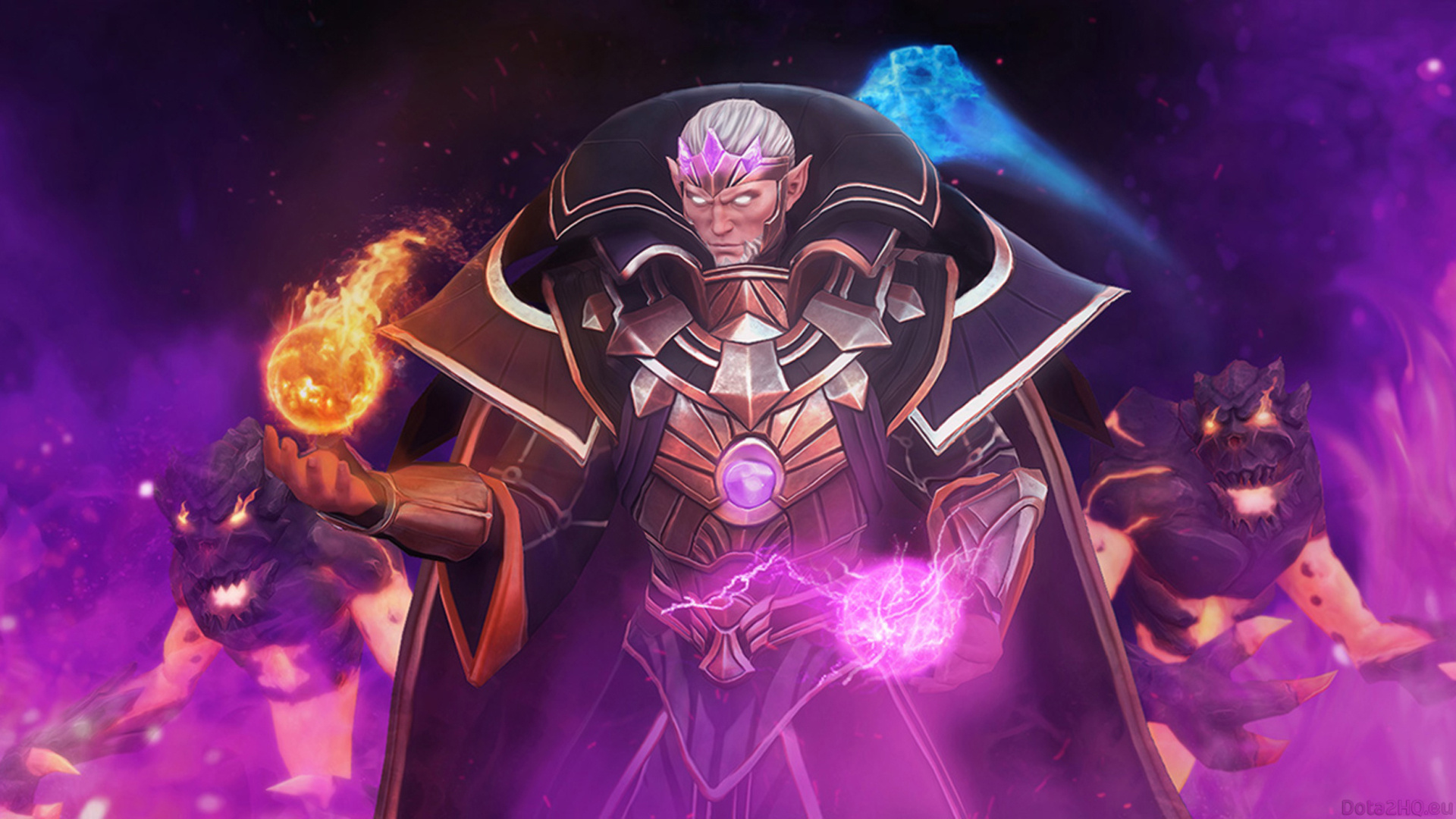 Invoker, Dota 2, Fighter wizard, Lightning powers, 1920x1080 Full HD Desktop