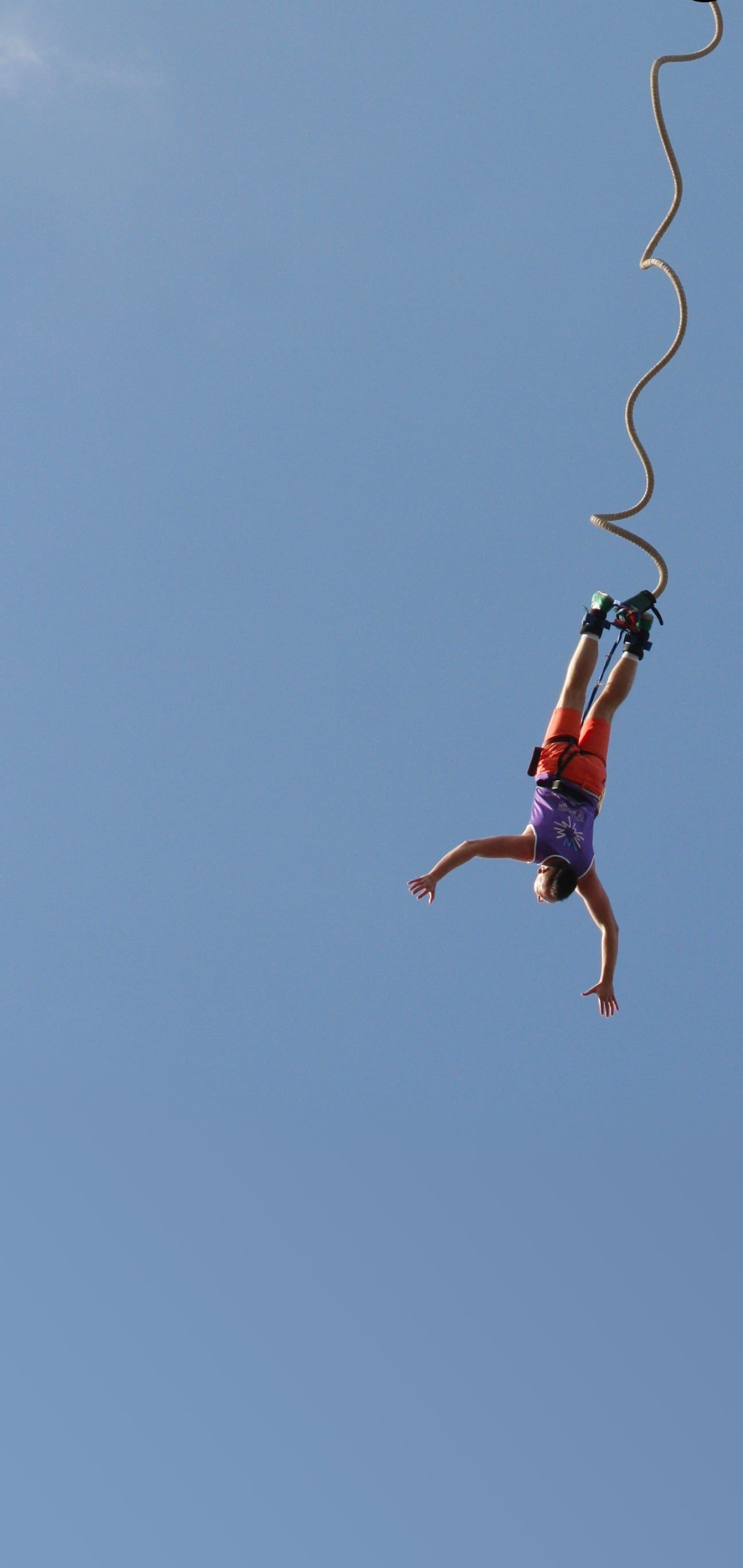 Bungee jumping wallpapers, High-flying leap, Heart-pounding adventure, Adrenaline rush, 1440x3040 HD Phone