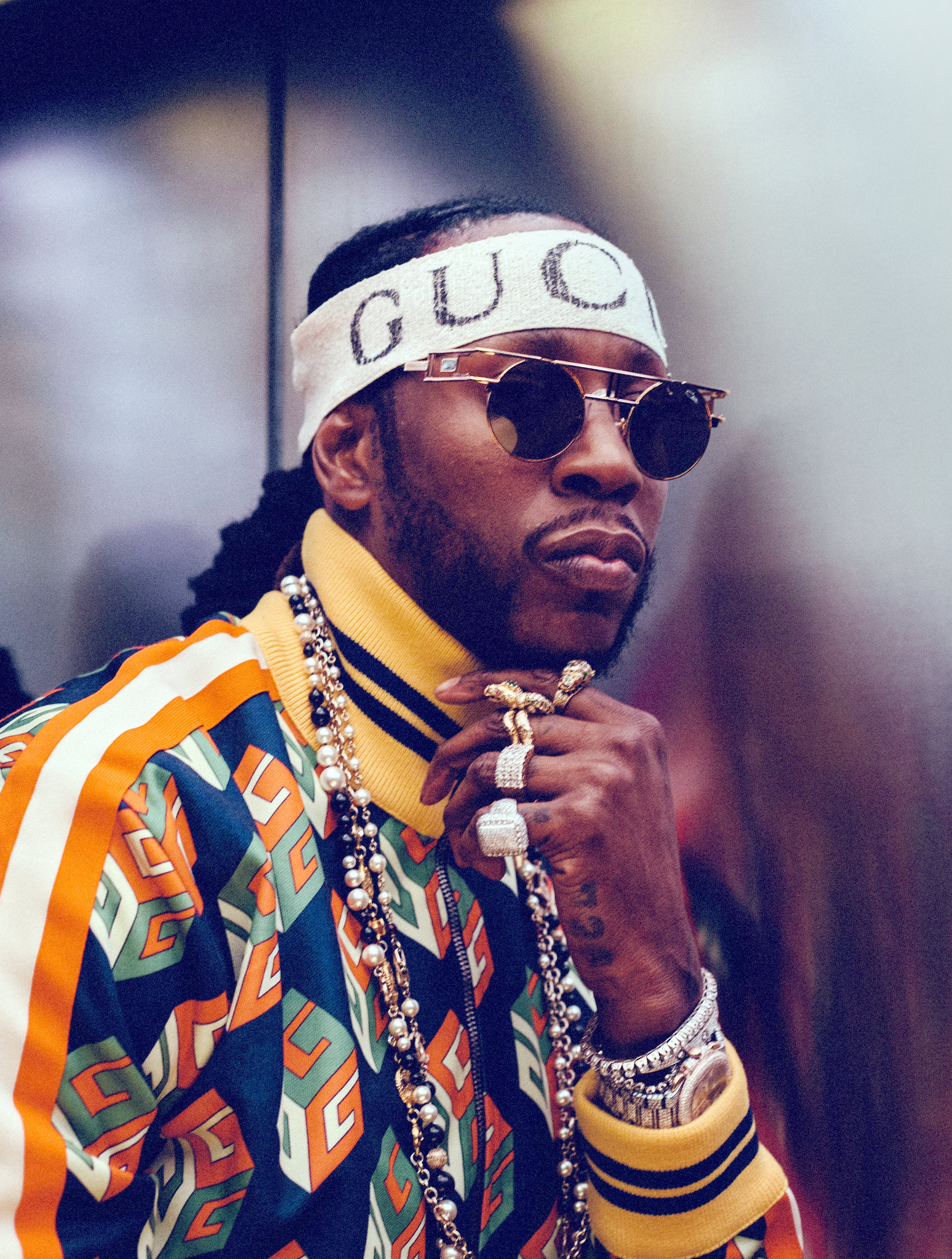 2 Chainz, Unique style, 7 chains, Fashion statement, 1550x2050 HD Phone