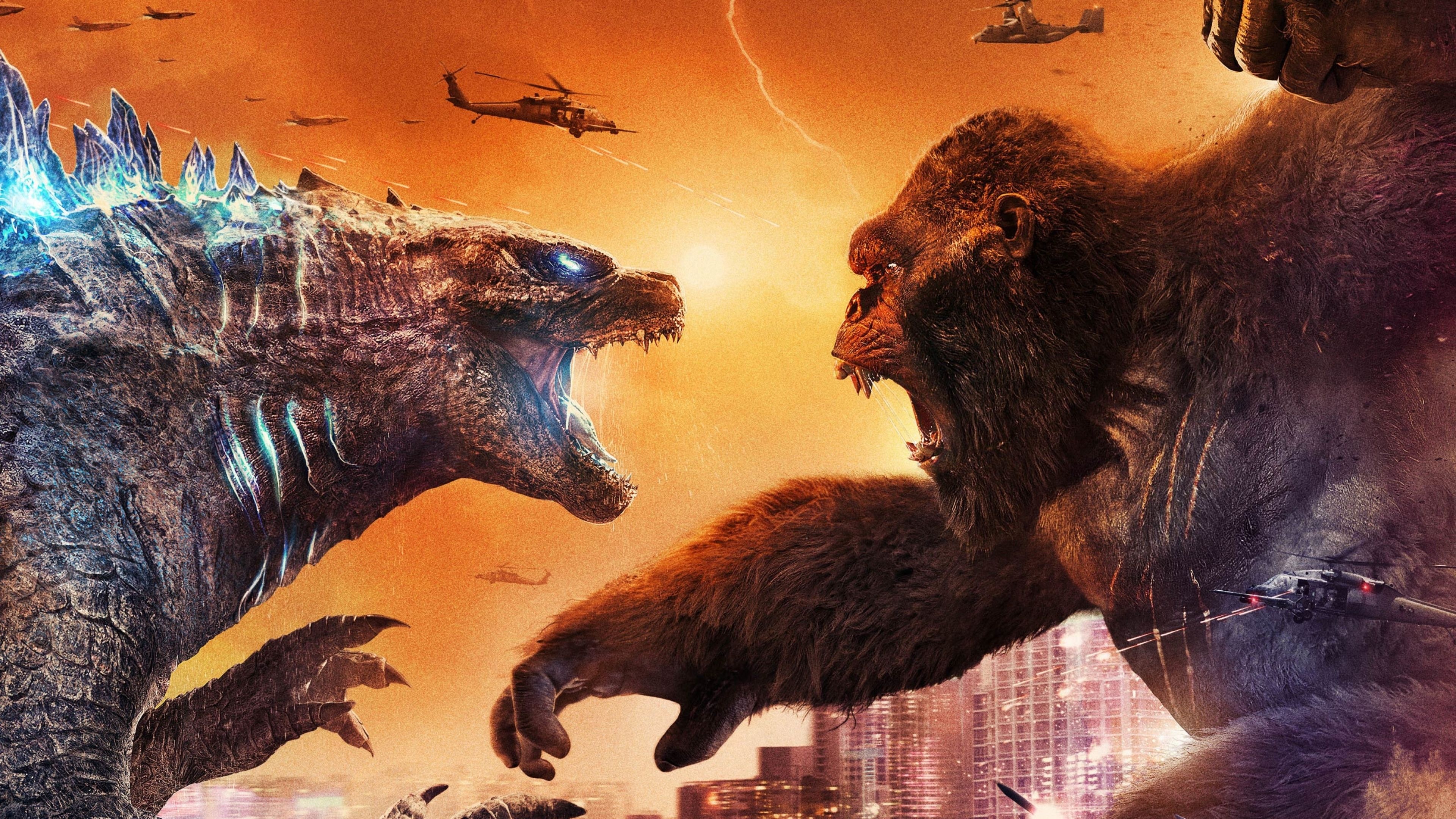 Kong vs Godzilla, 4K HD wallpapers, Cinematic battle, Monster clash, 3840x2160 4K Desktop