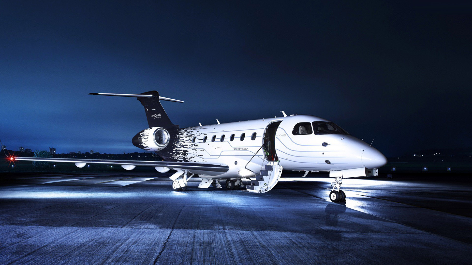 Embraer travels, Private jet luxury, High-flying elegance, Jetsetting adventures, 1920x1080 Full HD Desktop