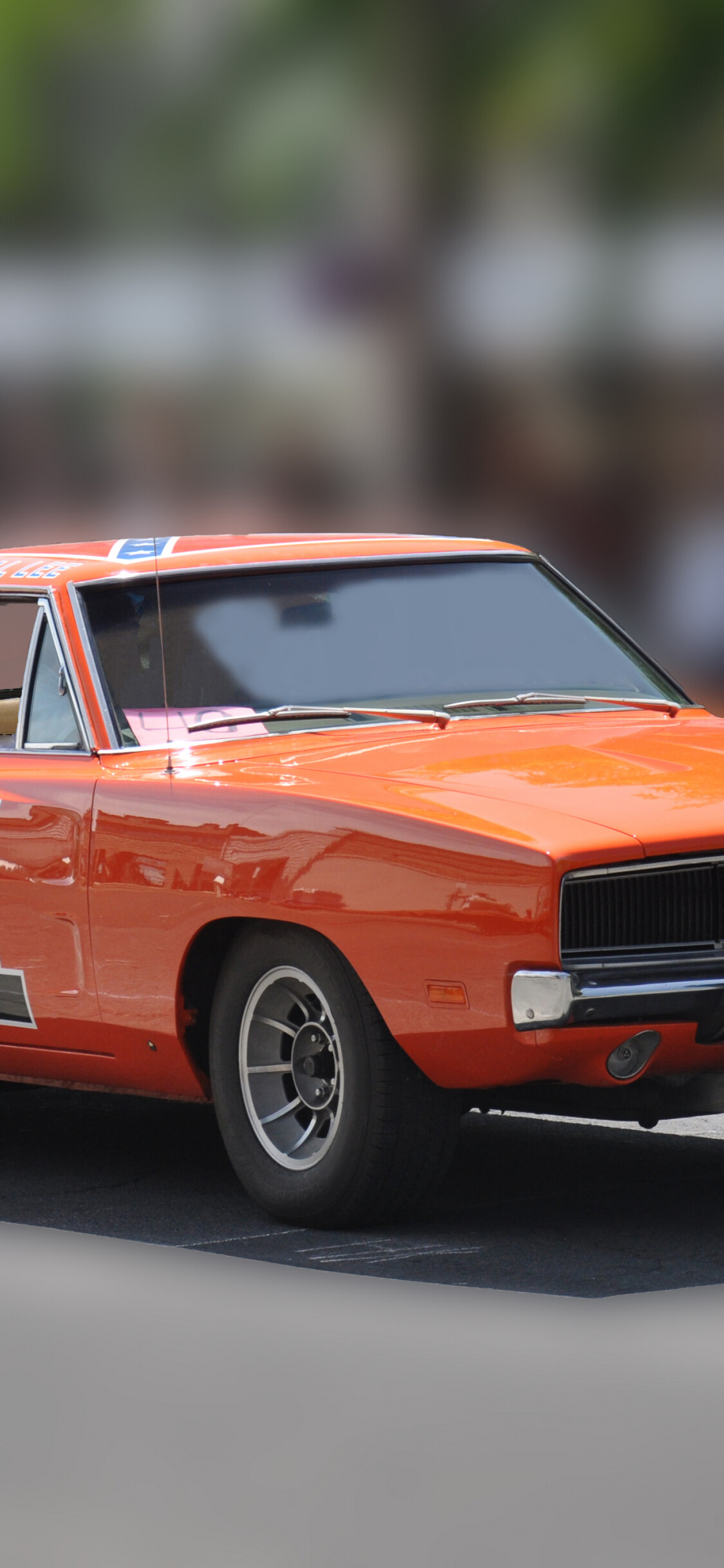 General Lee Car, Muscle car wallpaper, High-resolution tribute, Iconic vehicle, 1130x2440 HD Phone