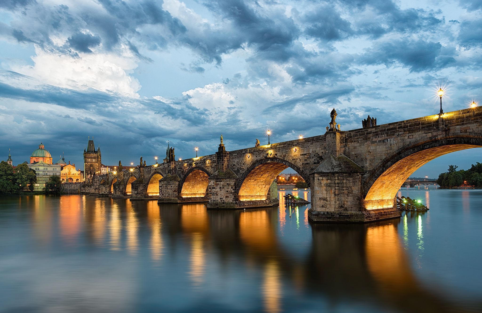 Phone and desktop wallpapers, Scenic postcard pictures, Charles Bridge's charm, Captivating photos, 2050x1340 HD Desktop