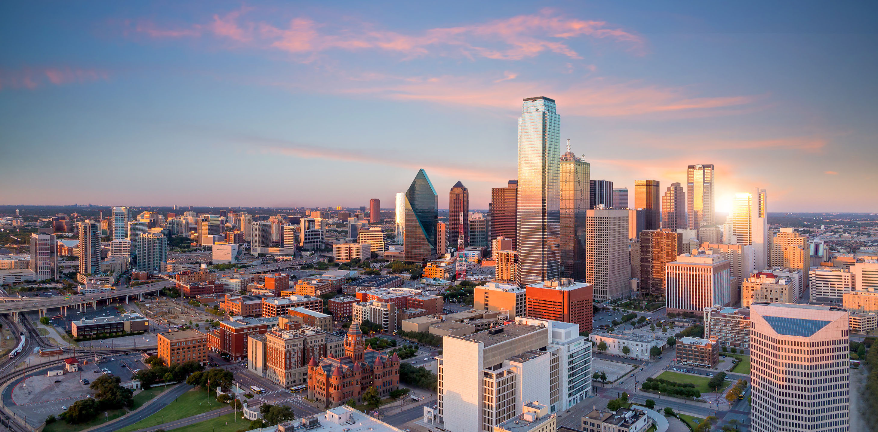 Dallas skyline, IMA Financial Group, Web images, Financial services, 2920x1440 Dual Screen Desktop