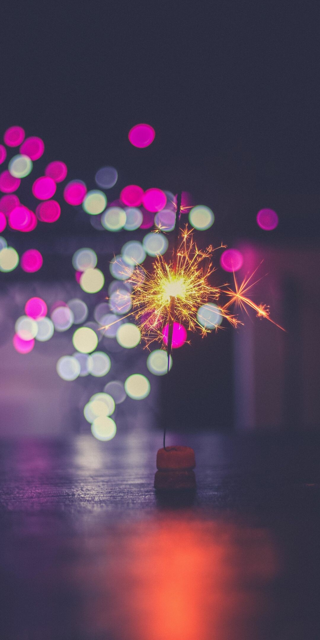 Sparkler sparkles, Bokeh effect, Glare wallpaper, Bubbles photography, 1080x2160 HD Phone