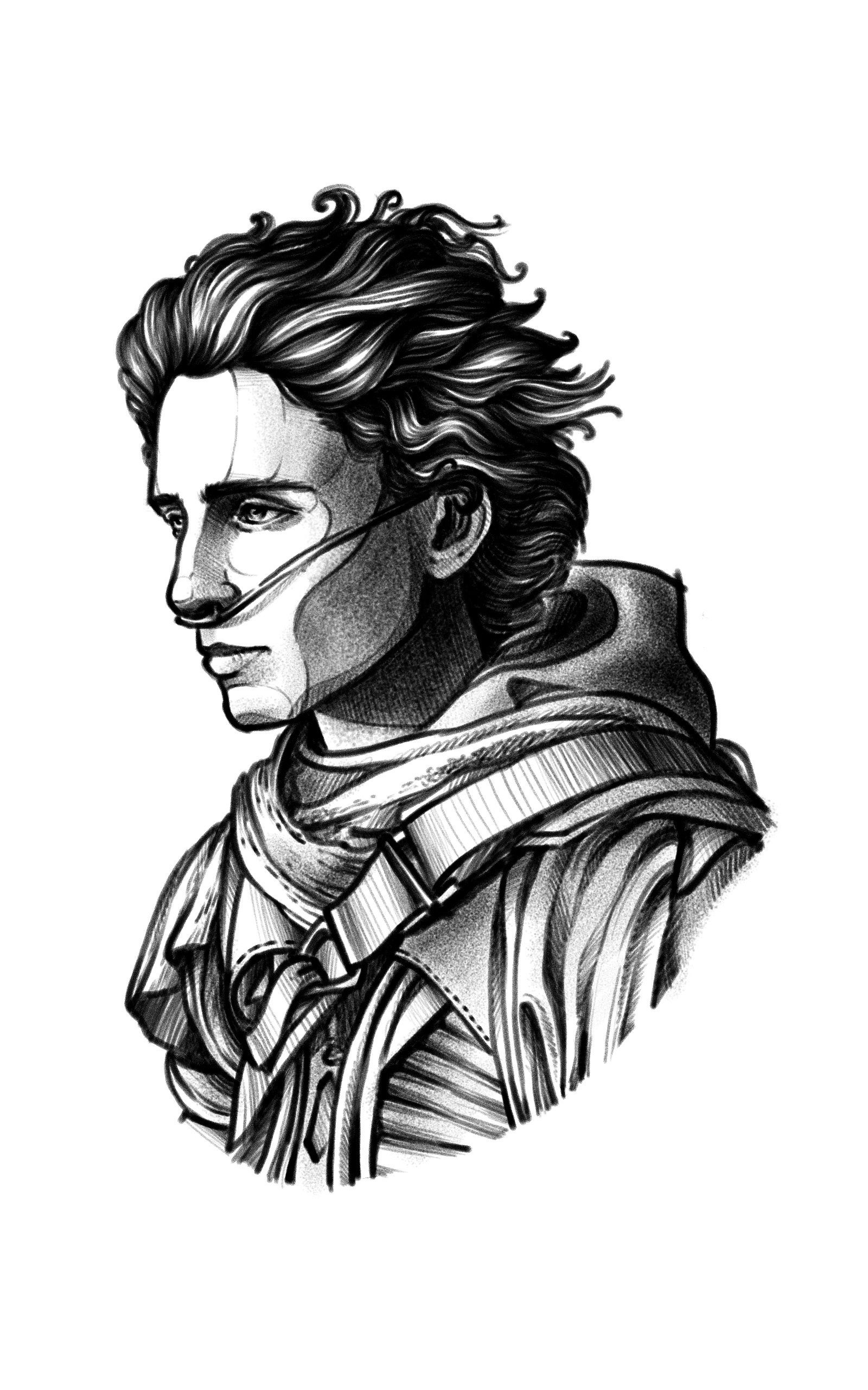 Monochrome, Paul Atreides Wallpaper, 1600x2560 HD Phone