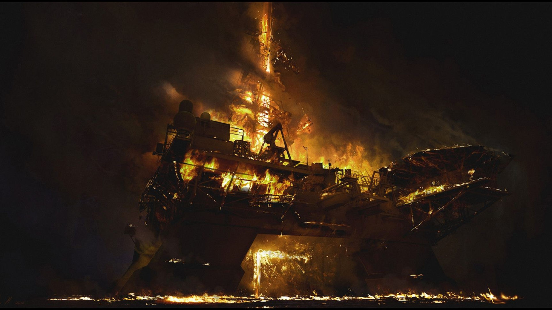 Deepwater Horizon, Stunning environments, Cinematic visuals, Immersive experience, 1920x1080 Full HD Desktop