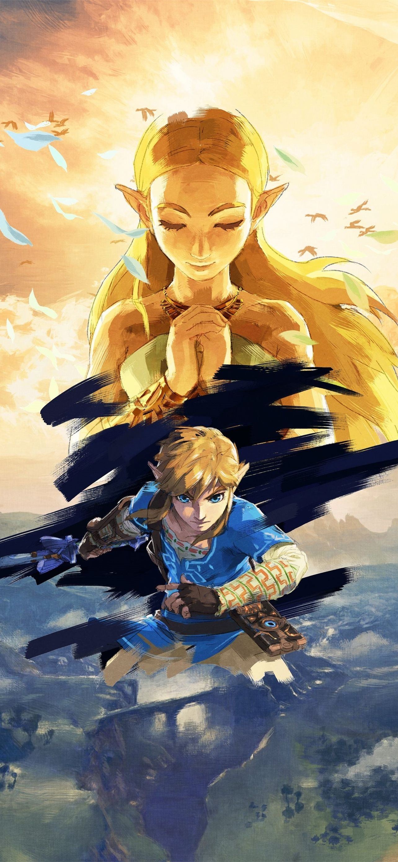 Breath of the Wild, Gaming adventure, Heroic protagonist, Nintendo masterpiece, 1290x2780 HD Phone