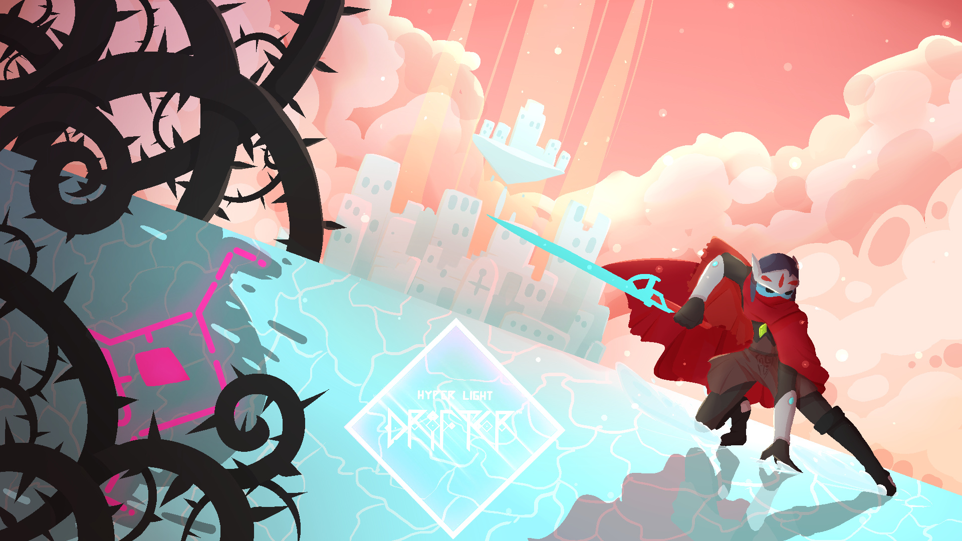 Hyper Light Drifter, Pixelated art, Desktop wallpaper, Artistic creation, 1920x1080 Full HD Desktop