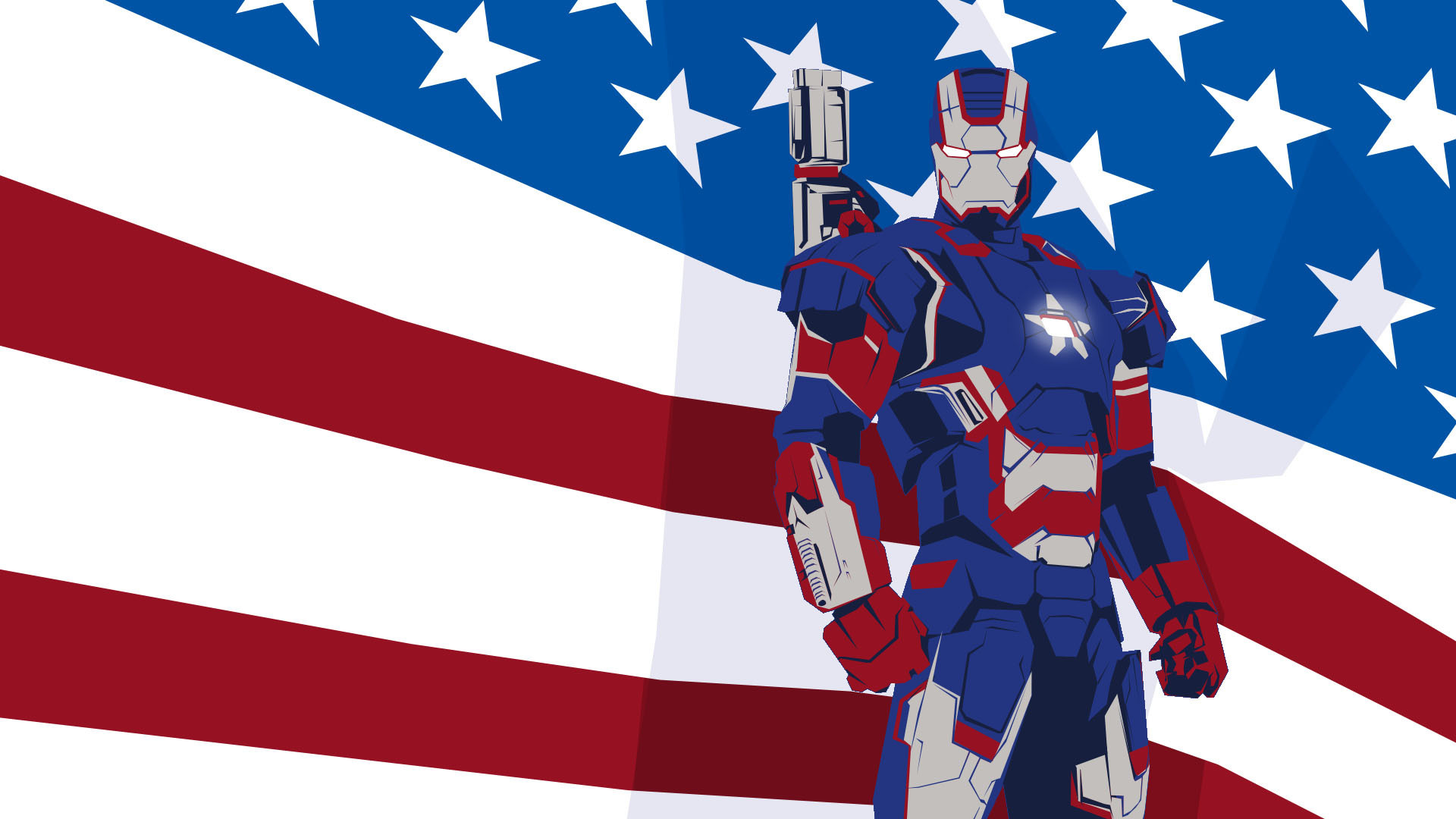 Iron Patriot, Movie character, Ethan Cunningham, Artwork project, 1920x1080 Full HD Desktop