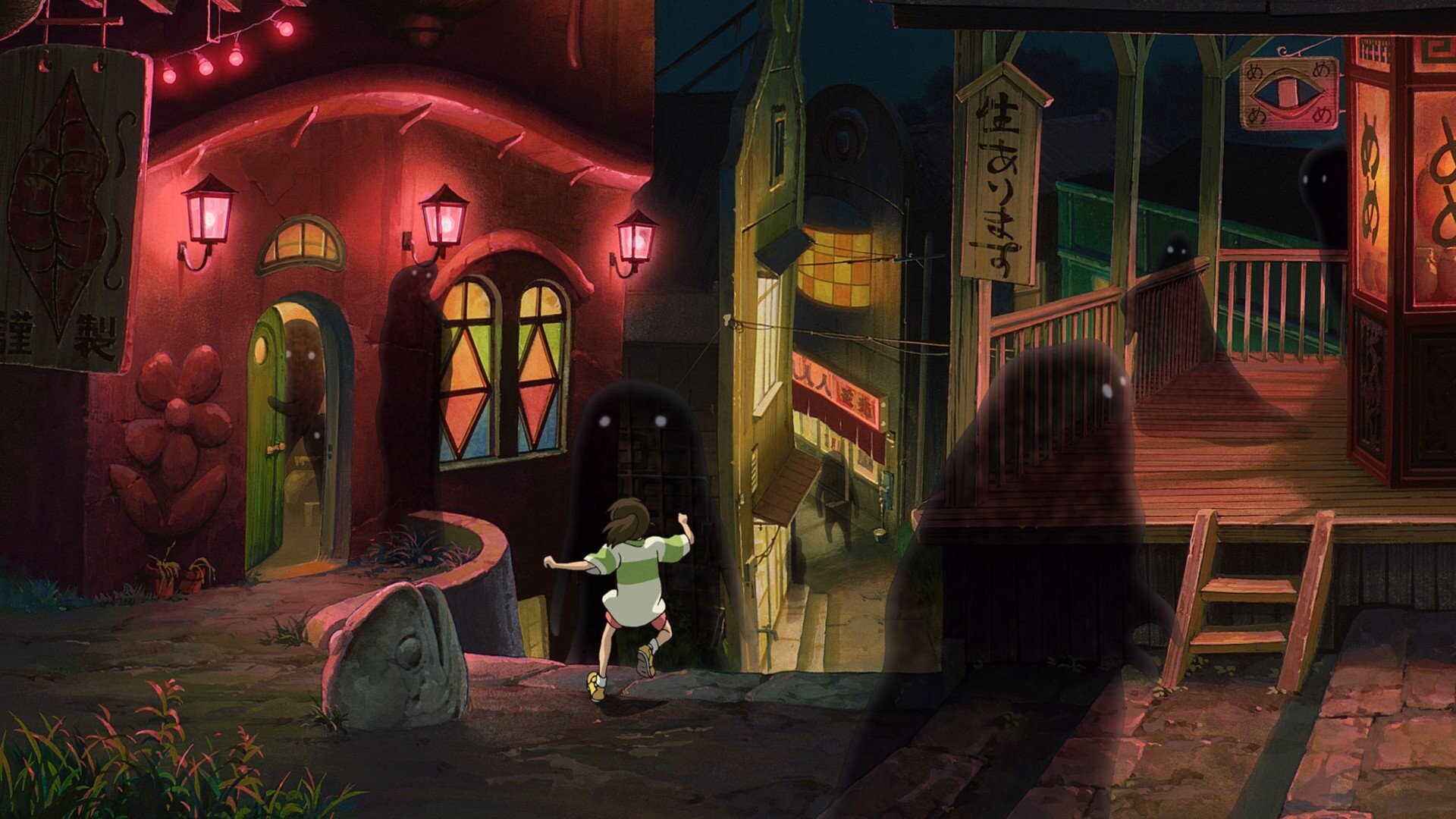 Studio Ghibli, Spirited Away ghosts, HD wallpapers, Mystical beauty, 1920x1080 Full HD Desktop