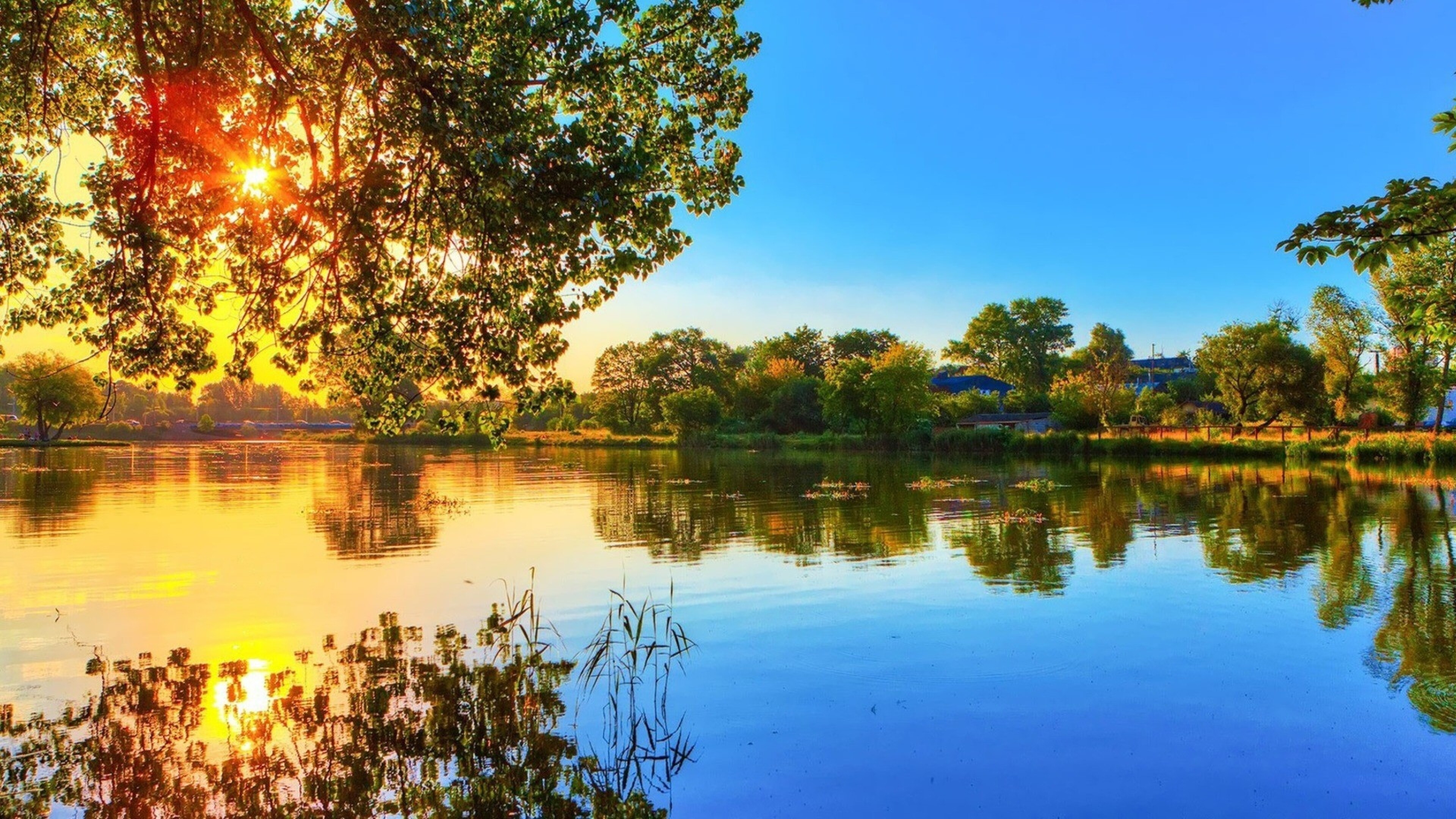 Nature's river wallpaper, Scenic river landscapes, Tranquil water reflections, Captivating nature scenes, 3840x2160 4K Desktop