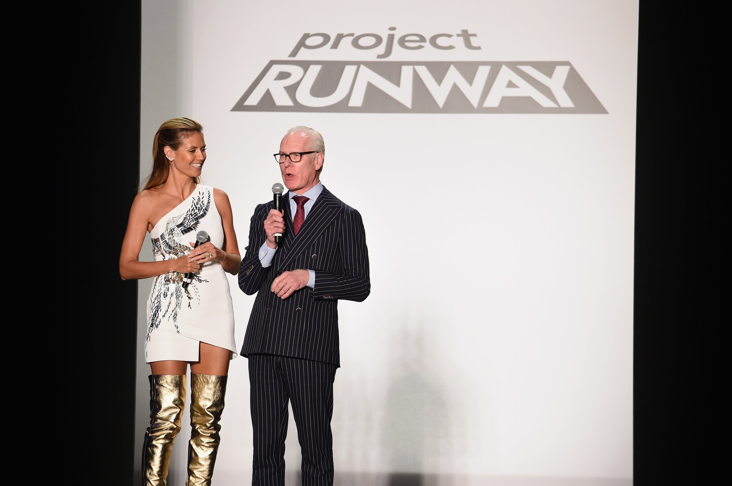 Project Runway, Heidi Klum, Tim Gunn, Exit series, 2500x1670 HD Desktop