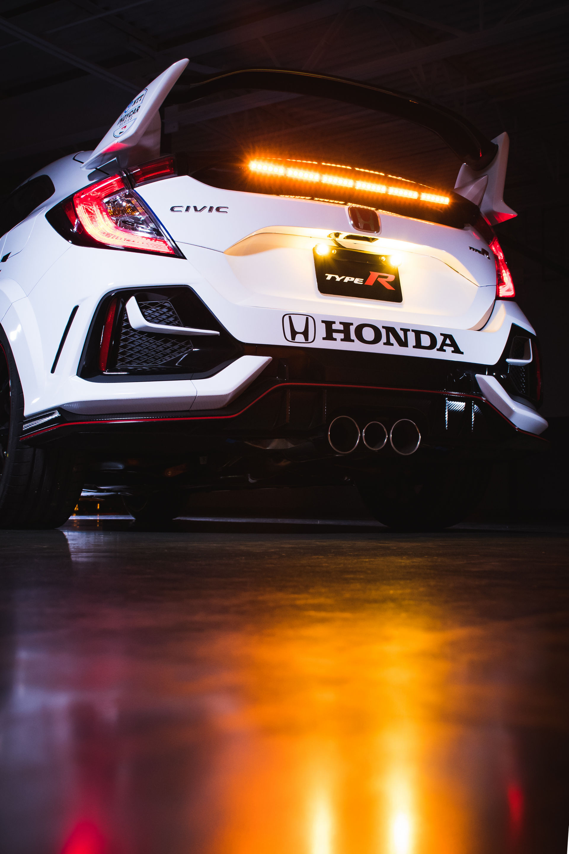 Civic Type R Rear View, Honda Wallpaper, 1920x2880 HD Phone