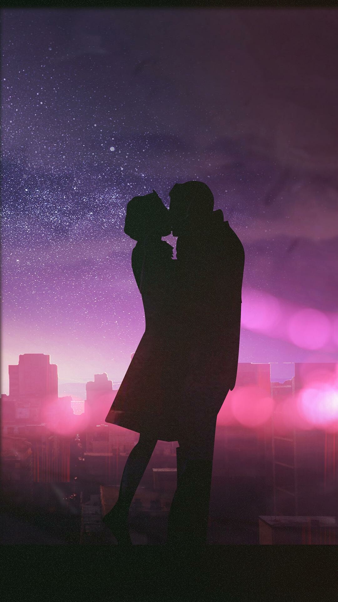 Phone wallpapers kiss, Mobile screensaver, Romantic gesture, Intimate moment, 1080x1920 Full HD Phone