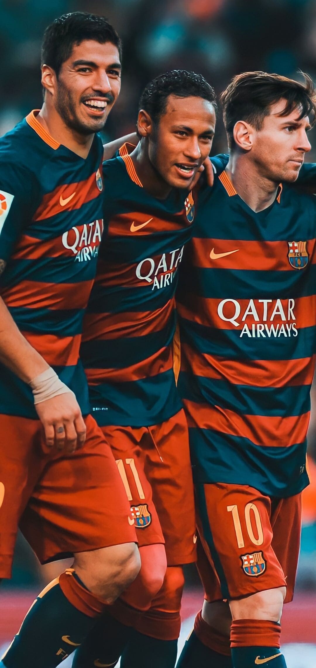 Lionel Messi and Luis Suarez, Neymar Wallpaper, 1080x2280 HD Phone