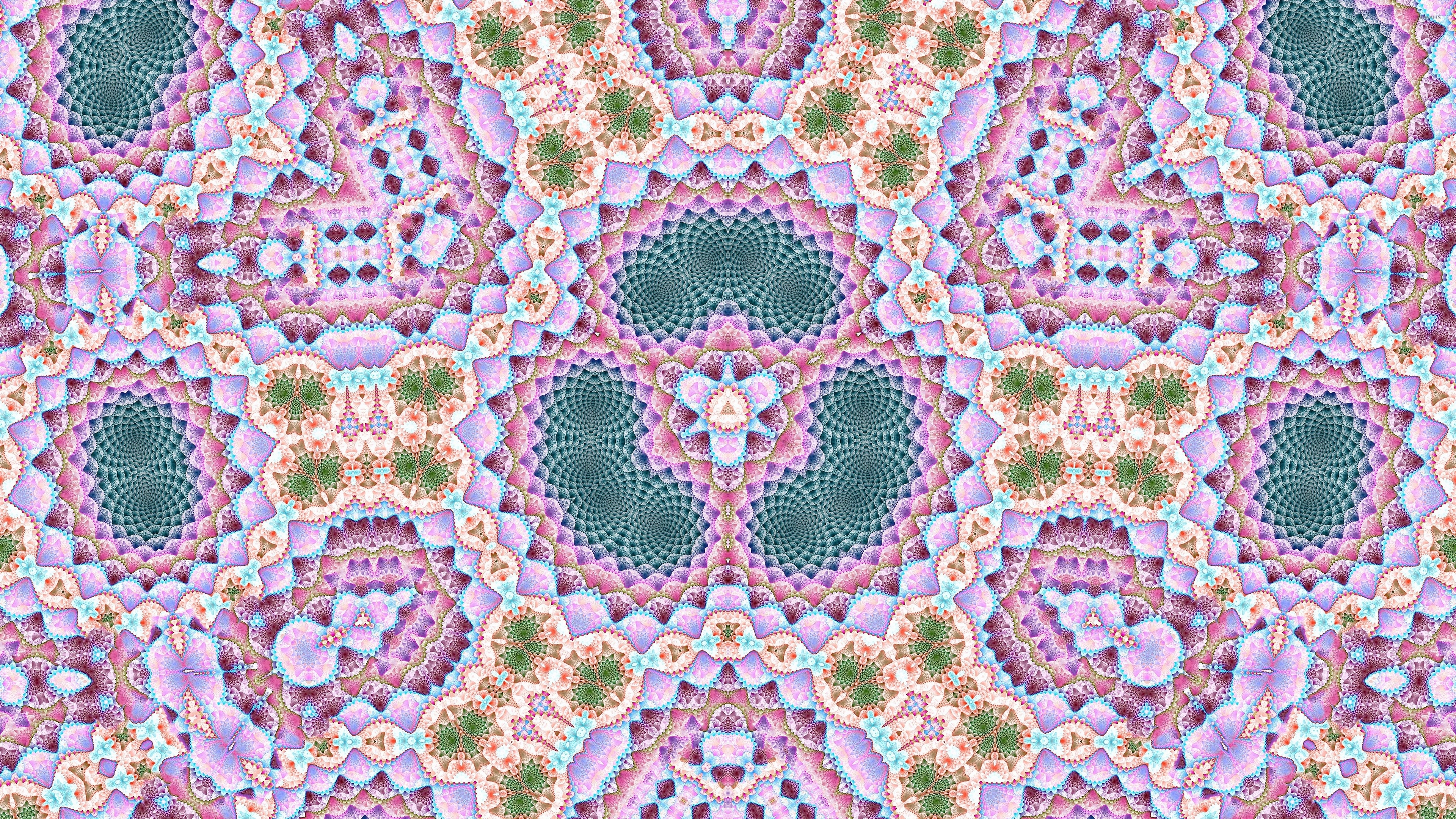 Kaleidoscope, Fractals Wallpaper, 3840x2160 4K Desktop