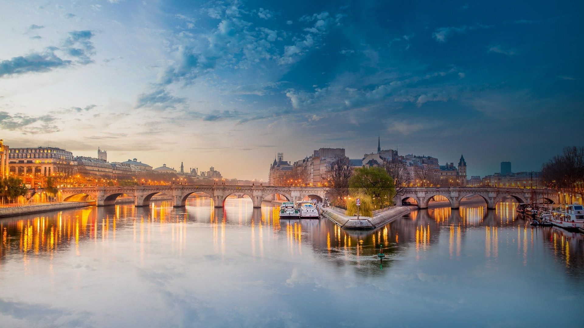 Seine River, Longest river in France, Commercial importance, Paris voyage, 1920x1080 Full HD Desktop