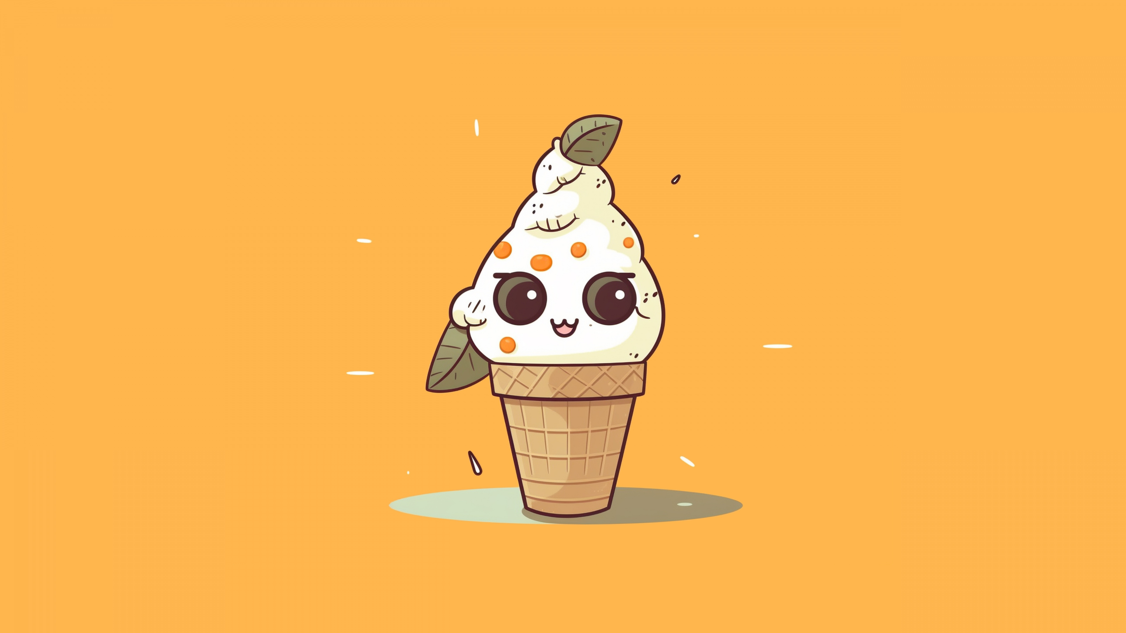 Ice Cream, Cute Backgrounds Wallpaper, 3840x2160 4K Desktop