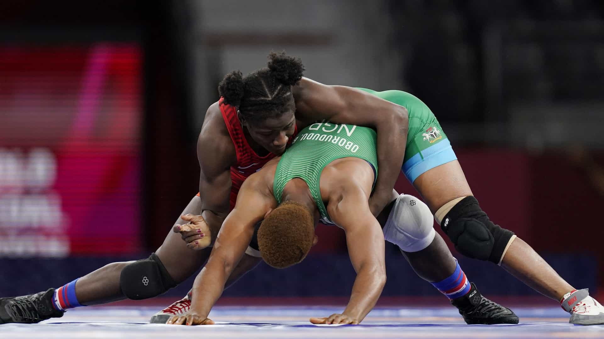 Tamyra Mensah-Stock vs Blessing Oborududu, Greco-Roman Wrestling Wallpaper, 1920x1080 Full HD Desktop