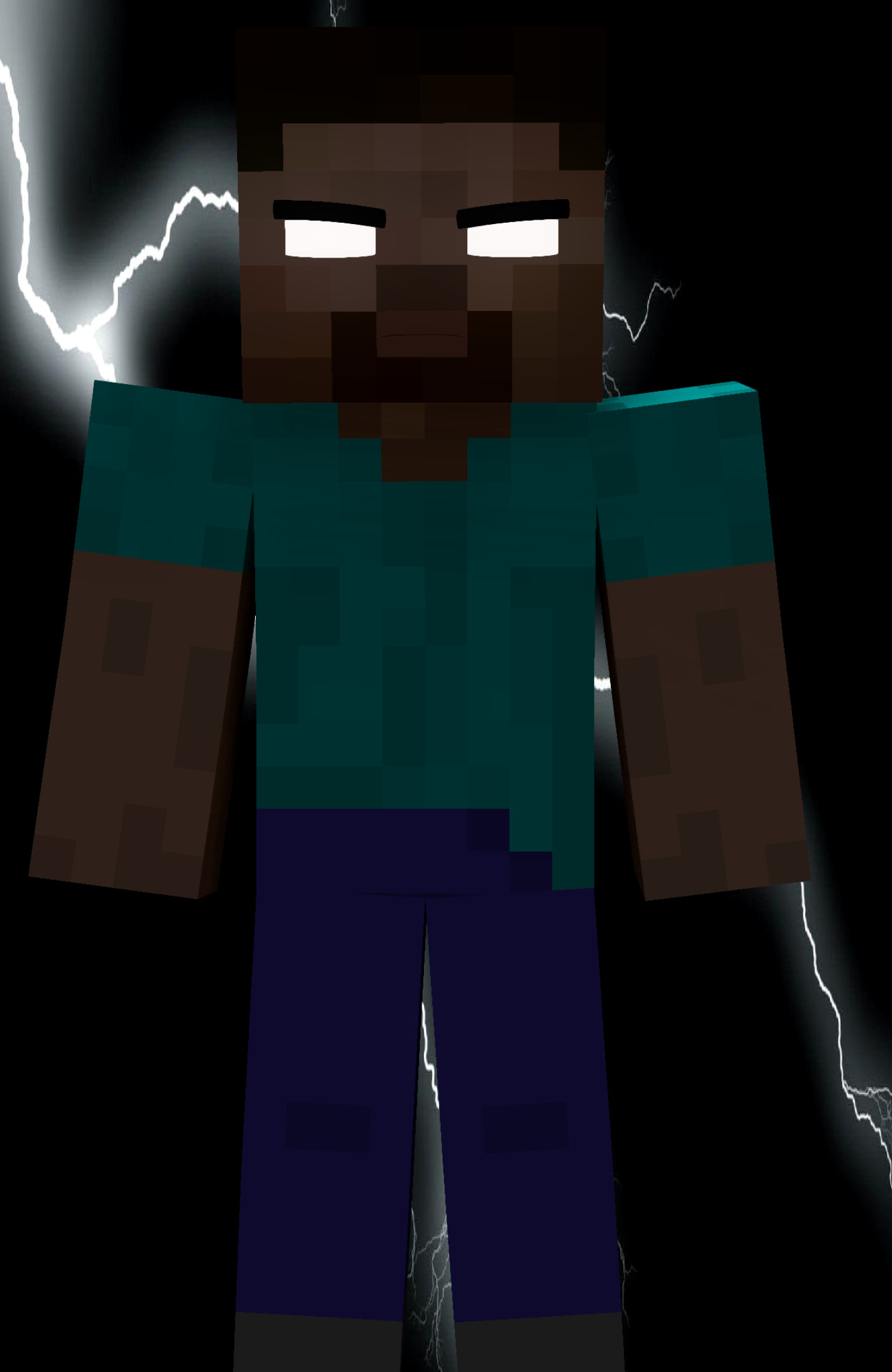 Herobrine, Cool Minecraft character, Gaming phenomenon, Iconic legends, 1440x2220 HD Phone