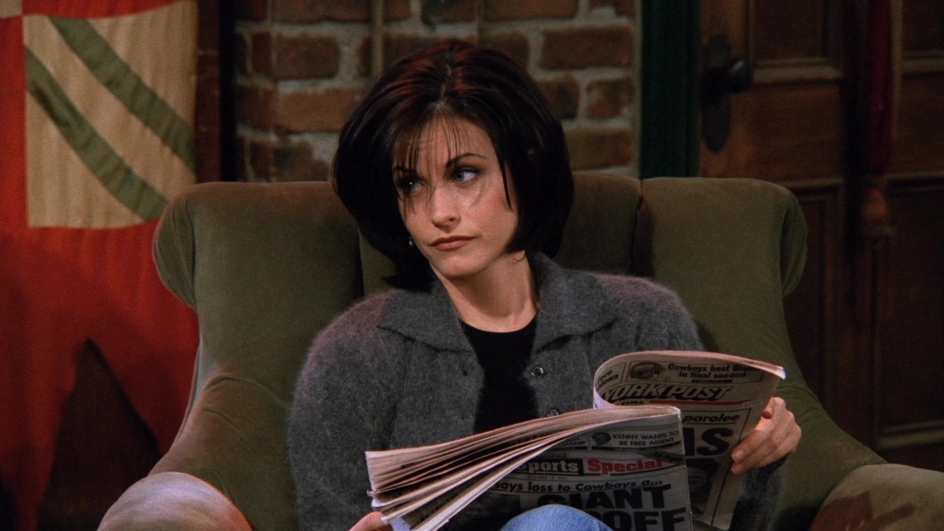 Monica Geller, Courteney Cox, New York Post, Friends episode, 1920x1080 Full HD Desktop