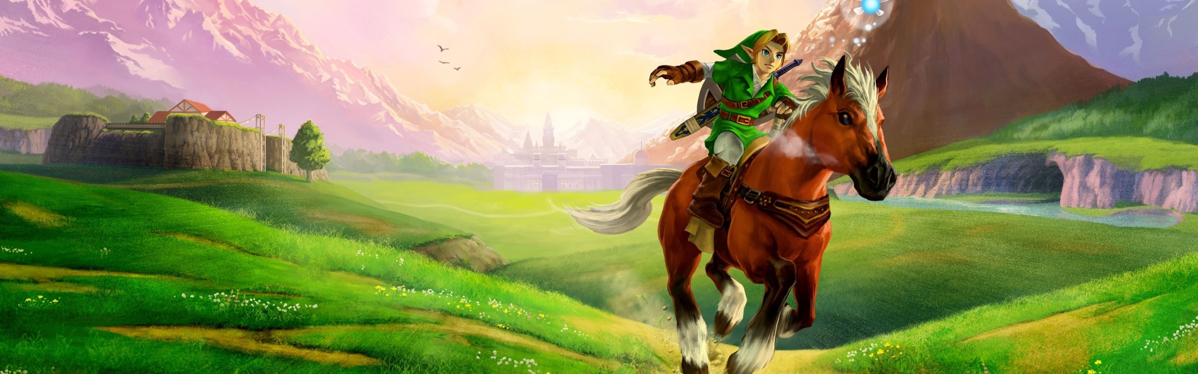 Zelda: Ocarina of Time, Zelda Wallpaper, 3840x1200 Dual Screen Desktop