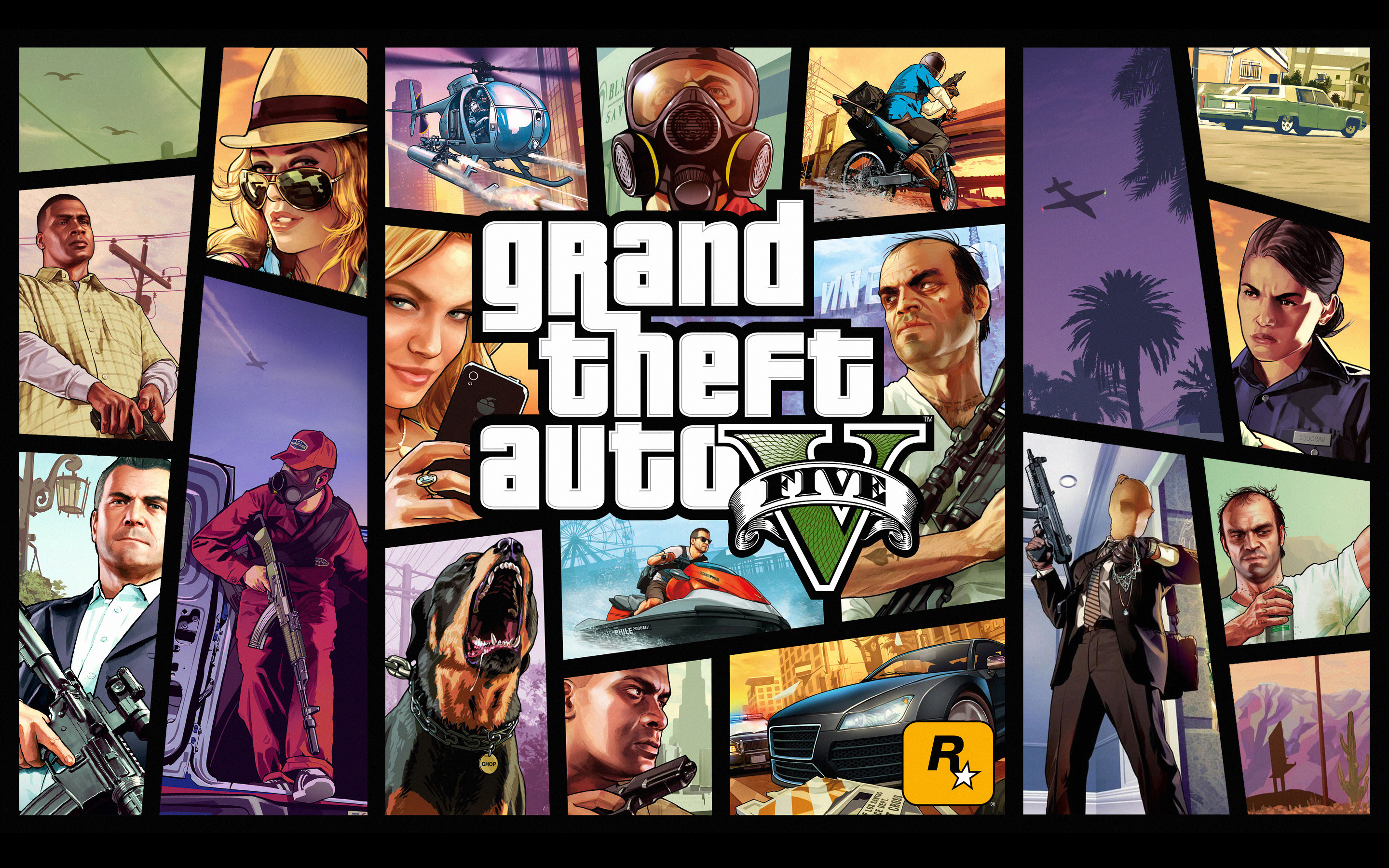 GTA V, HD wallpapers, Criminal underworld, Open-world gameplay, 2880x1800 HD Desktop