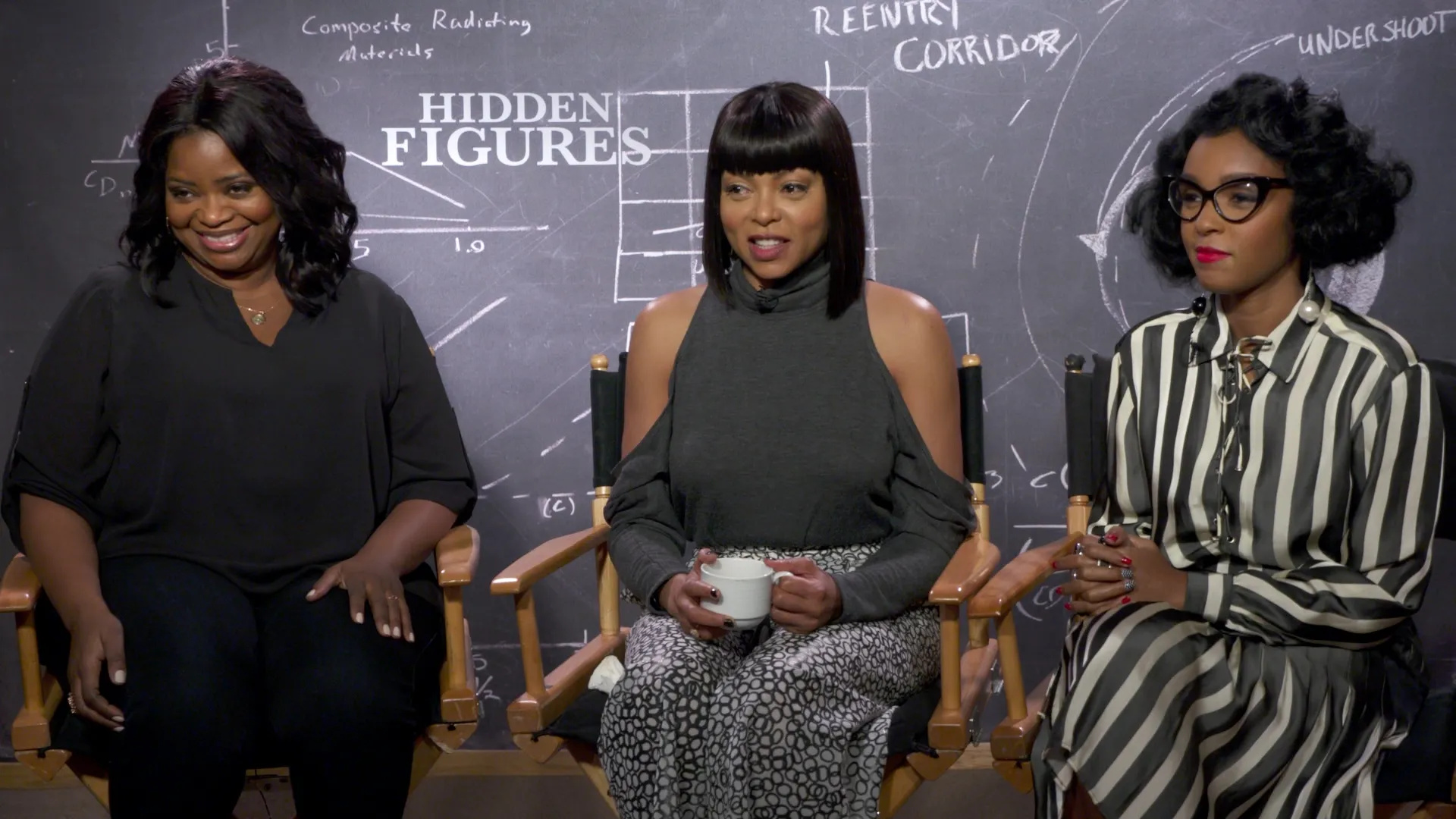 Octavia Spencer, Hidden Figures interviews, Taraji P Henson, Janelle Monae, 1920x1080 Full HD Desktop