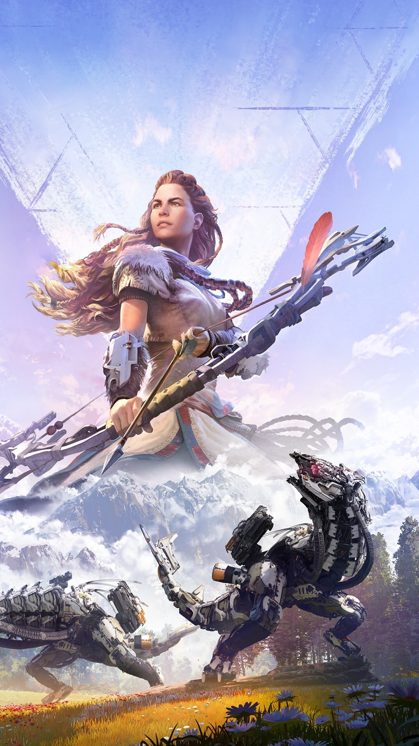 4K PC game wallpaper, PlayStation 4 game, Aloy's adventure, Astonishing visuals, 1440x2560 HD Phone