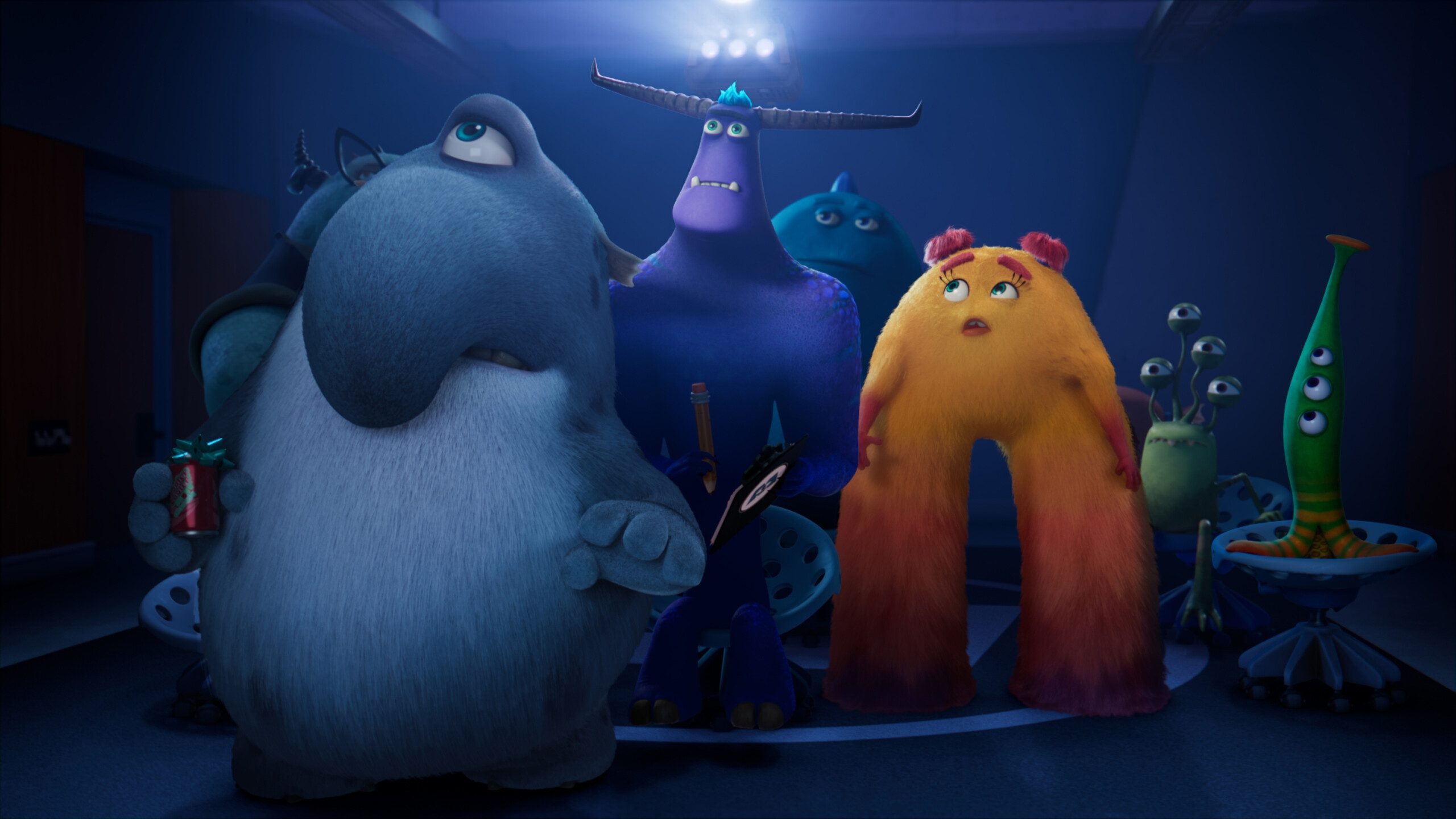 Monsters at Work animation, Duncan Fritz, Tylor Tuskmon, Val Little, 2560x1440 HD Desktop