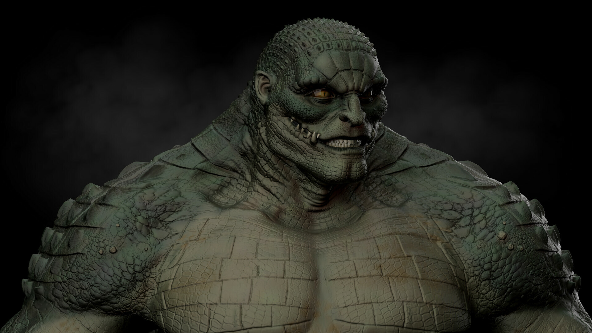 Killer Croc, Artstation, Fanart, Comics, 1920x1080 Full HD Desktop