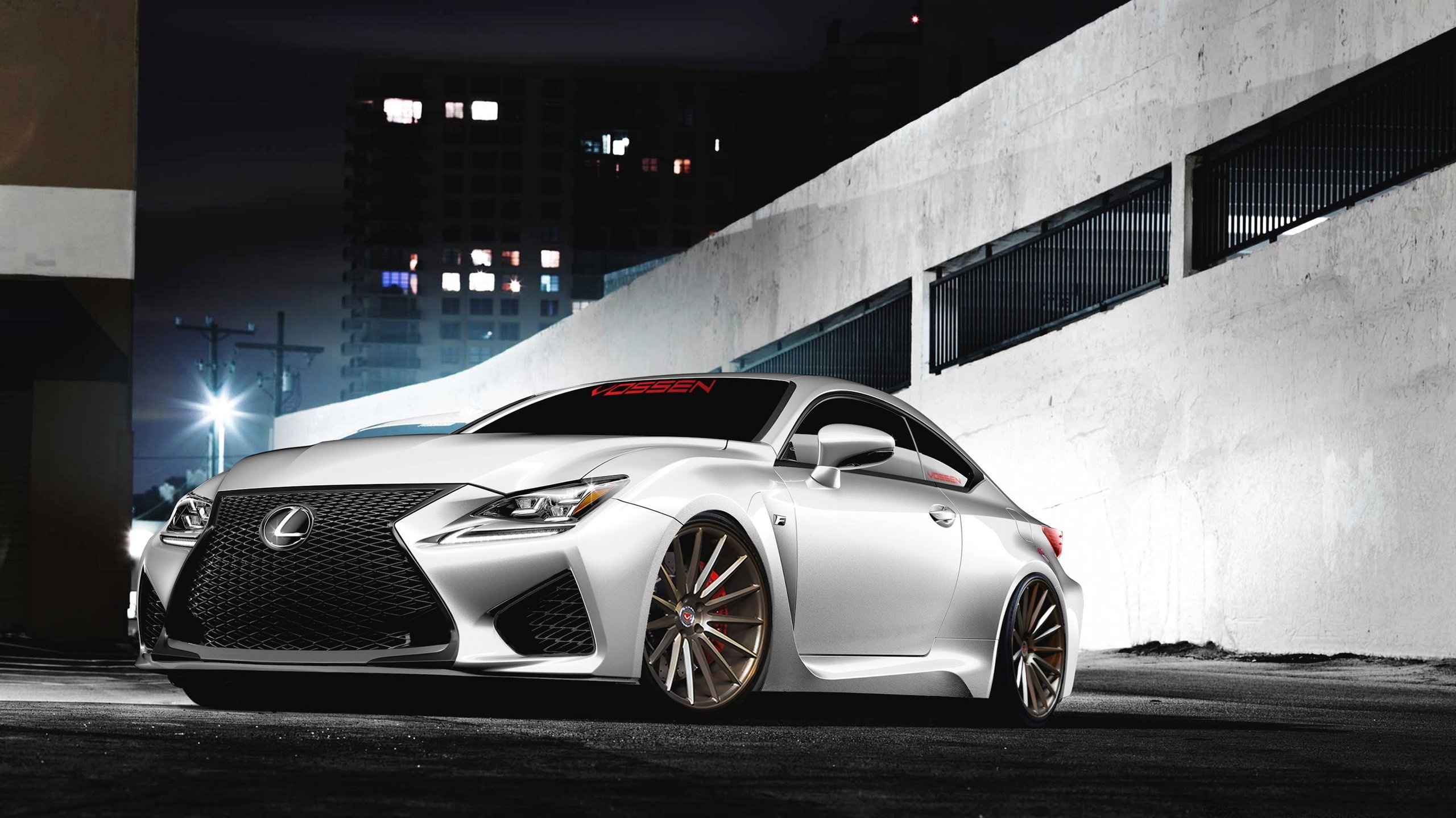 Lexus RC, Auto luxury, White car view, Screen perfection, 2560x1440 HD Desktop