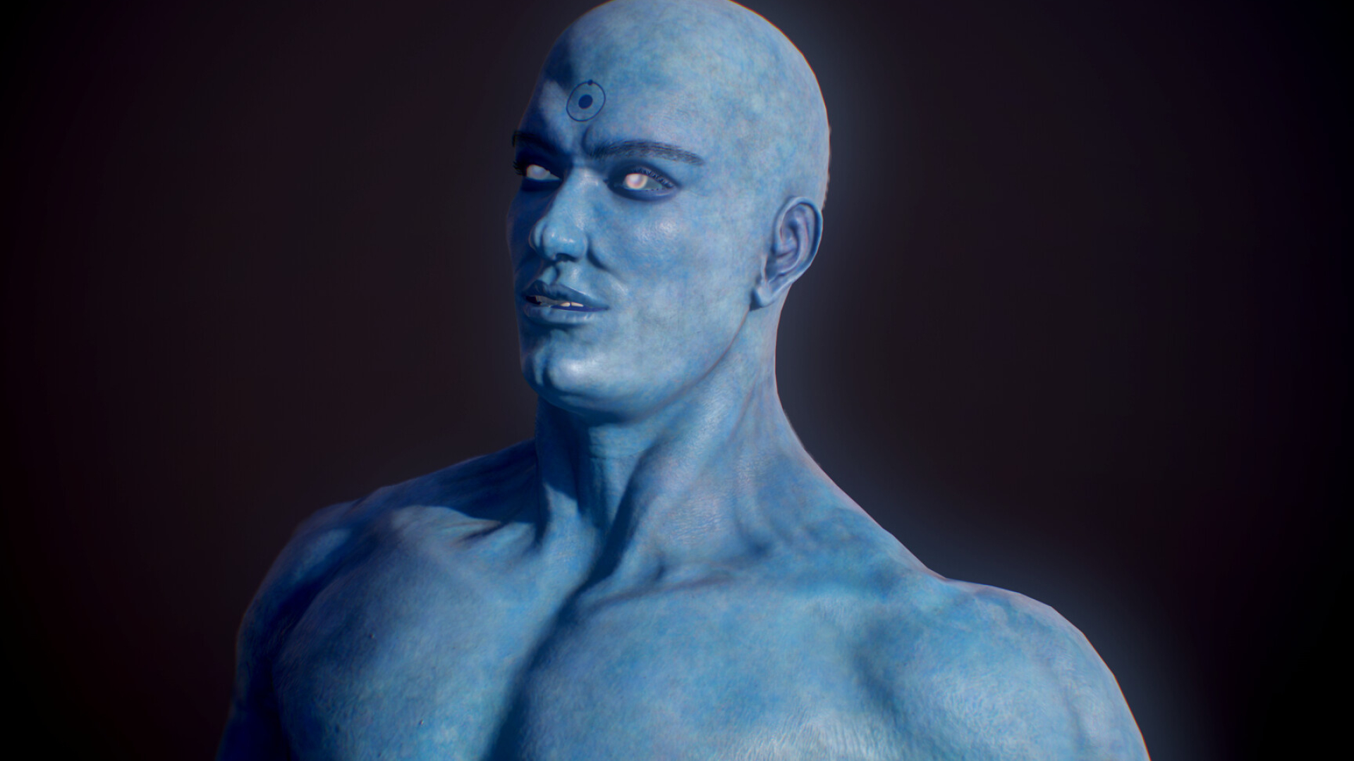 Dr. Manhattan, ArtStation creation, Artistic concept, Digital masterpiece, 1920x1080 Full HD Desktop