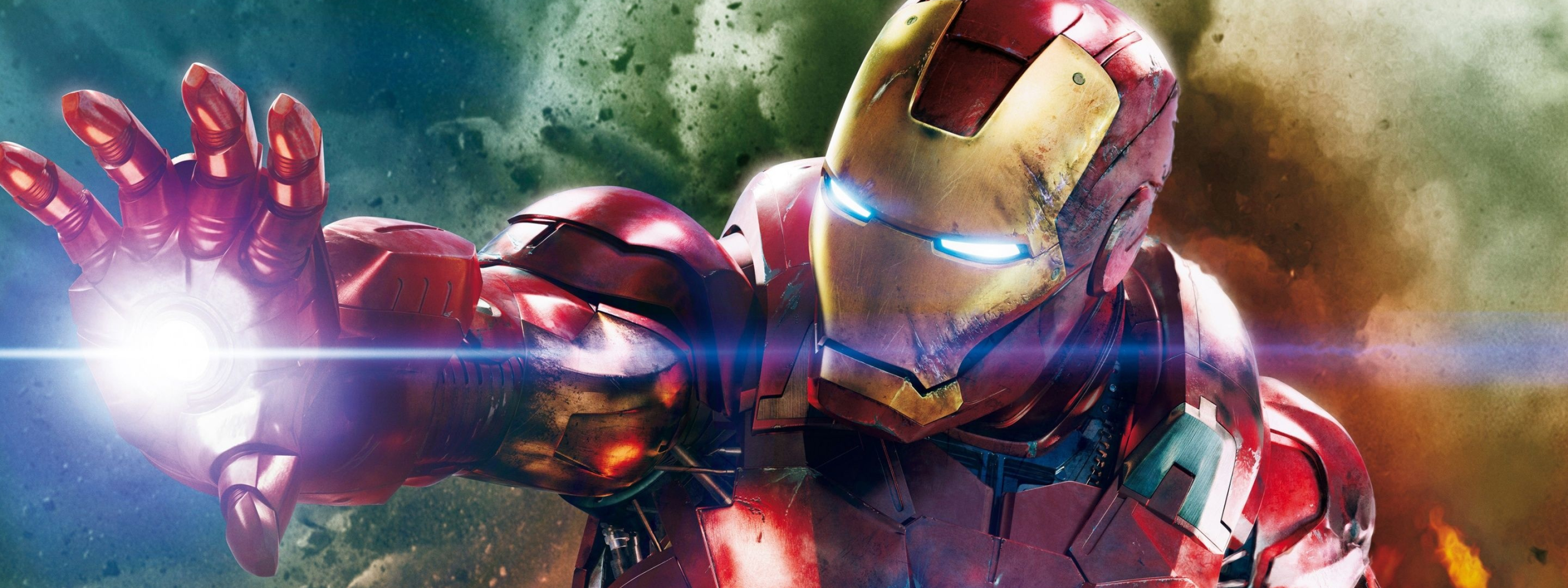 Iron Man dual screen wallpapers, Wide format, Epic themes, Immersive display, 3200x1200 Dual Screen Desktop