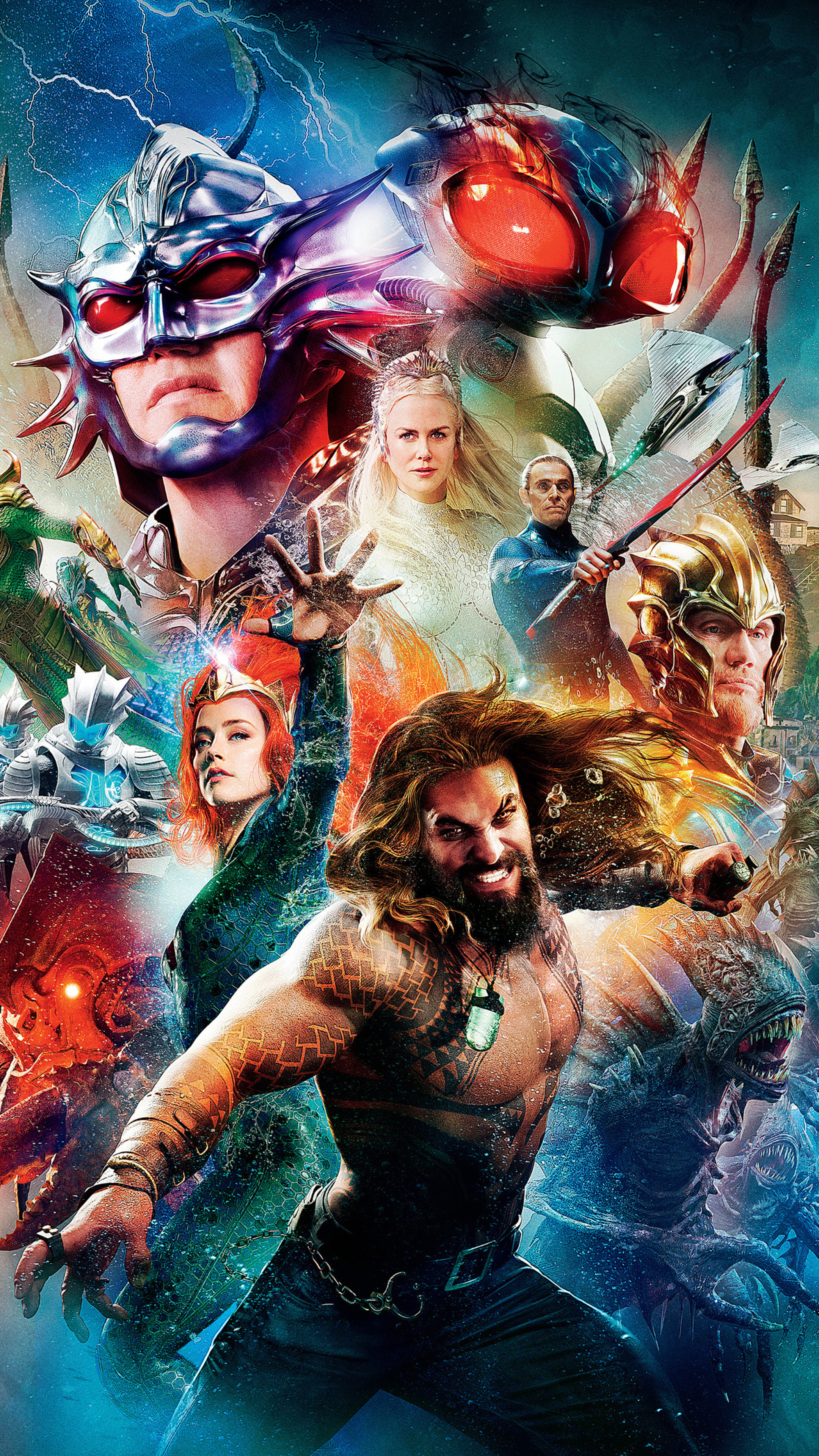 Aquaman movie, Sony Xperia, 4K wallpapers, 2160x3840 4K Phone