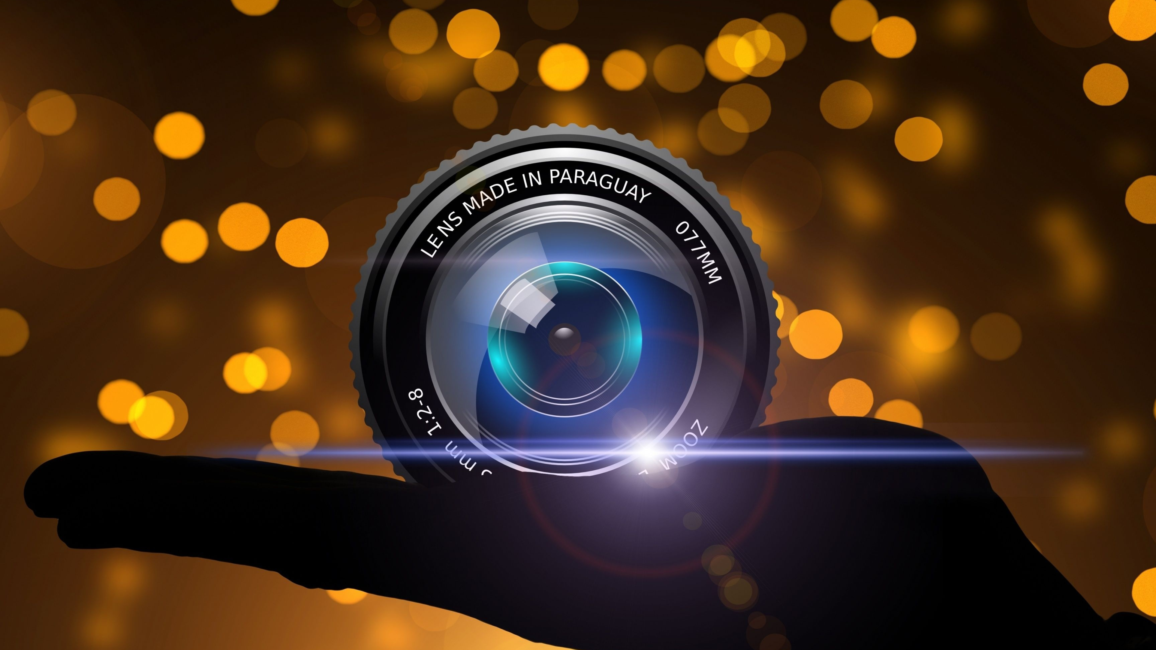 Camera lens, Lens Flare Wallpaper, 3840x2160 4K Desktop