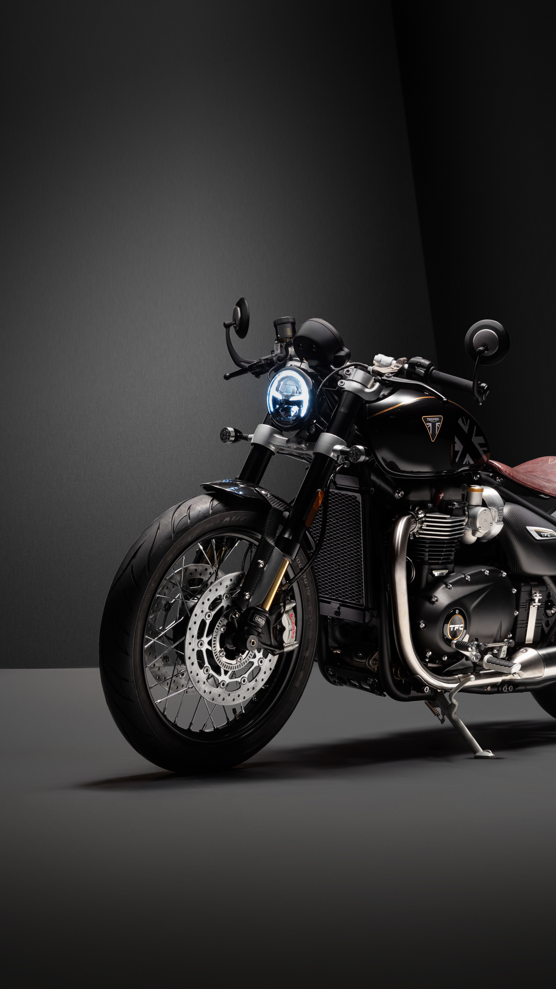 Triumph Bobber, Triumph bonneville bobber, TFC 2020, Sony Xperia X, 2160x3840 4K Phone