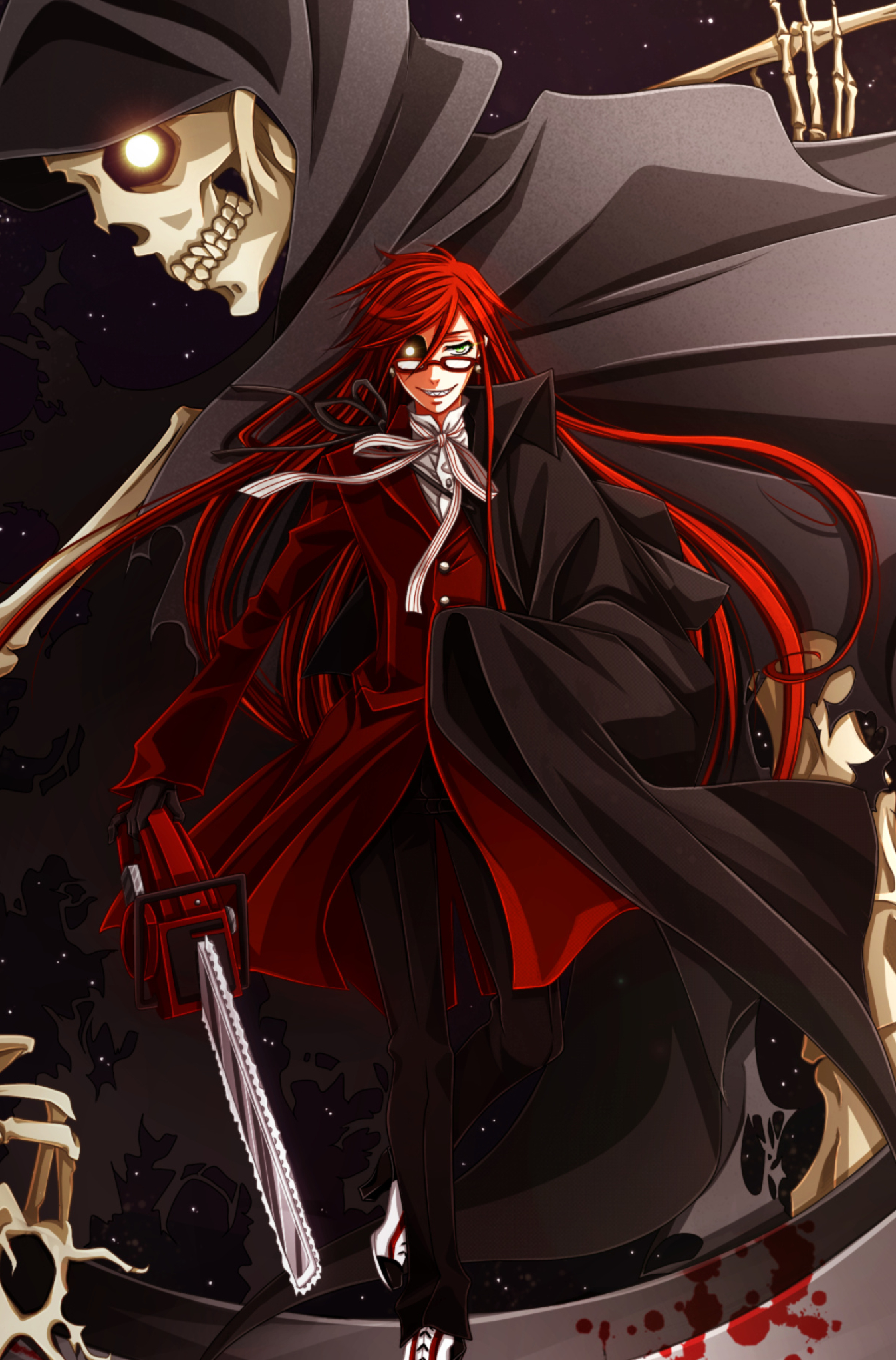 Grell Sutcliff, Kuroshitsuji, Pin, 1350x2050 HD Phone