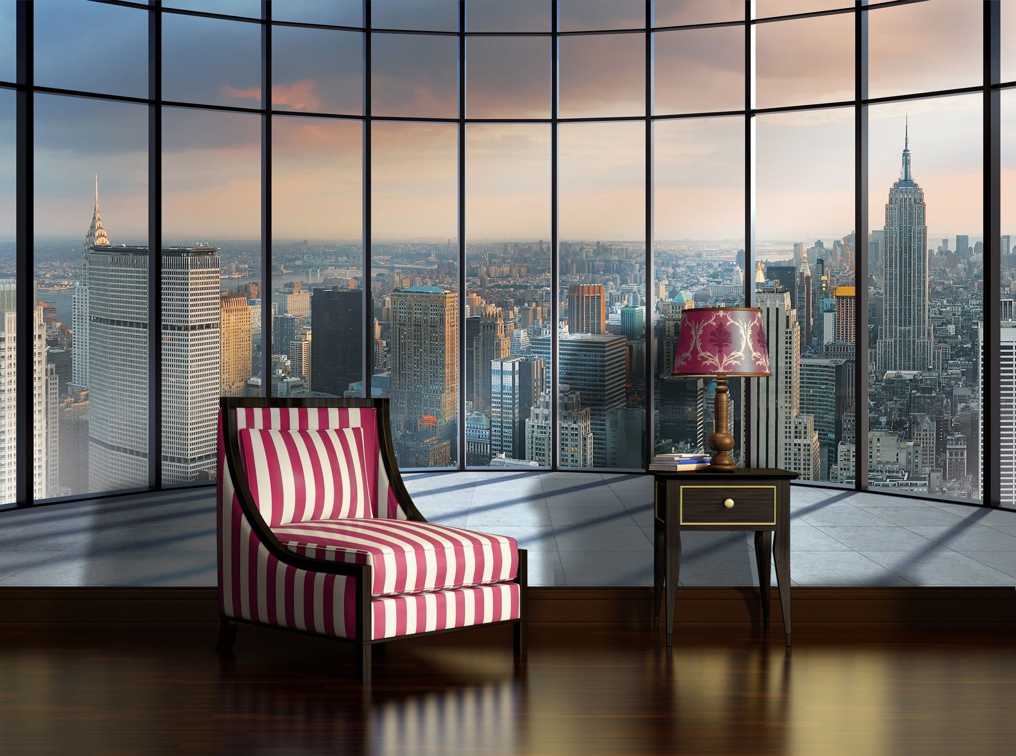 Skyline Mural, Wall mural wallpaper, New York penthouse, Homewallmurals, 2000x1490 HD Desktop