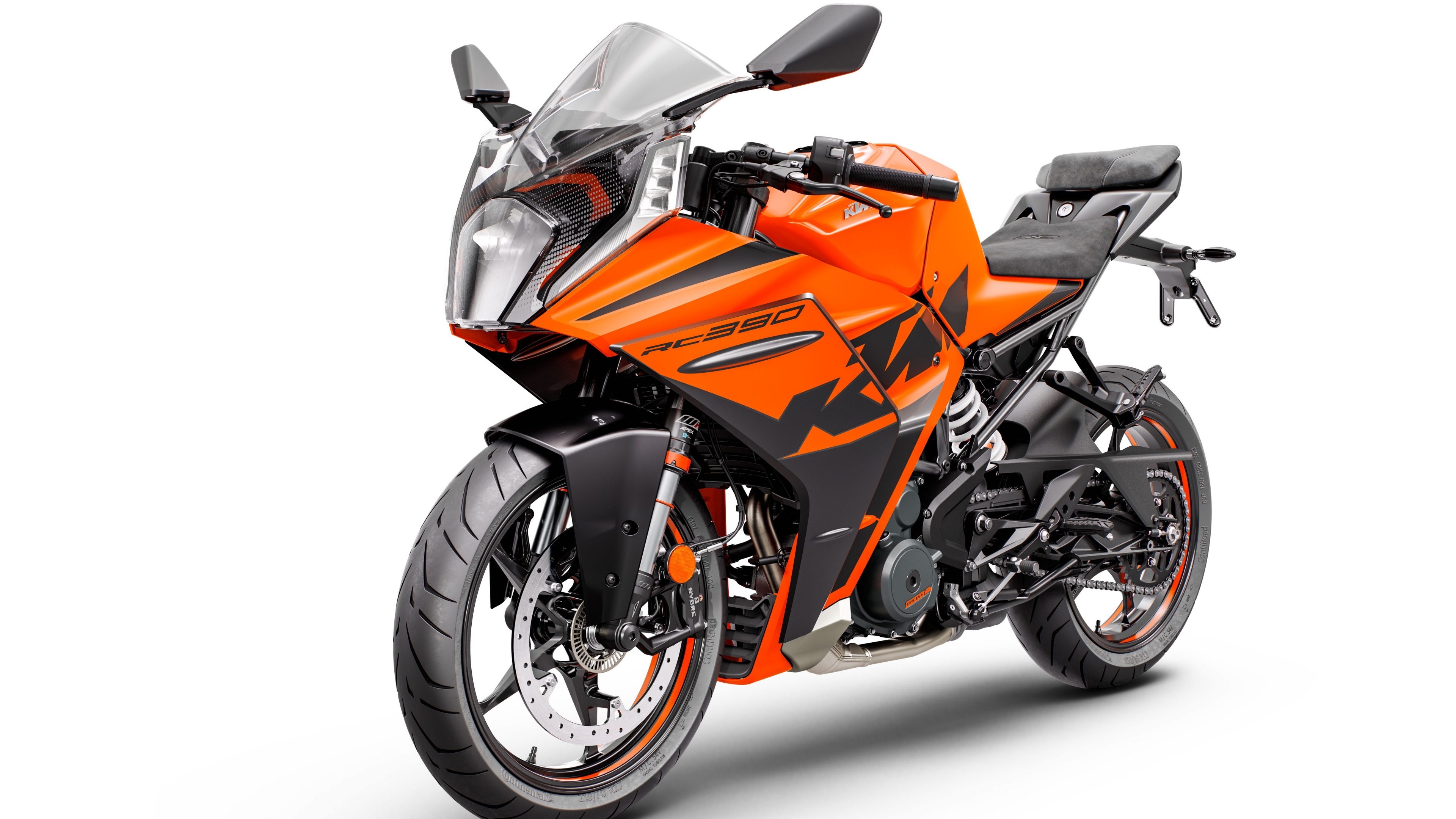 KTM RC 390, Sports bikes, 2022 bikes, White background, 3840x2160 4K Desktop