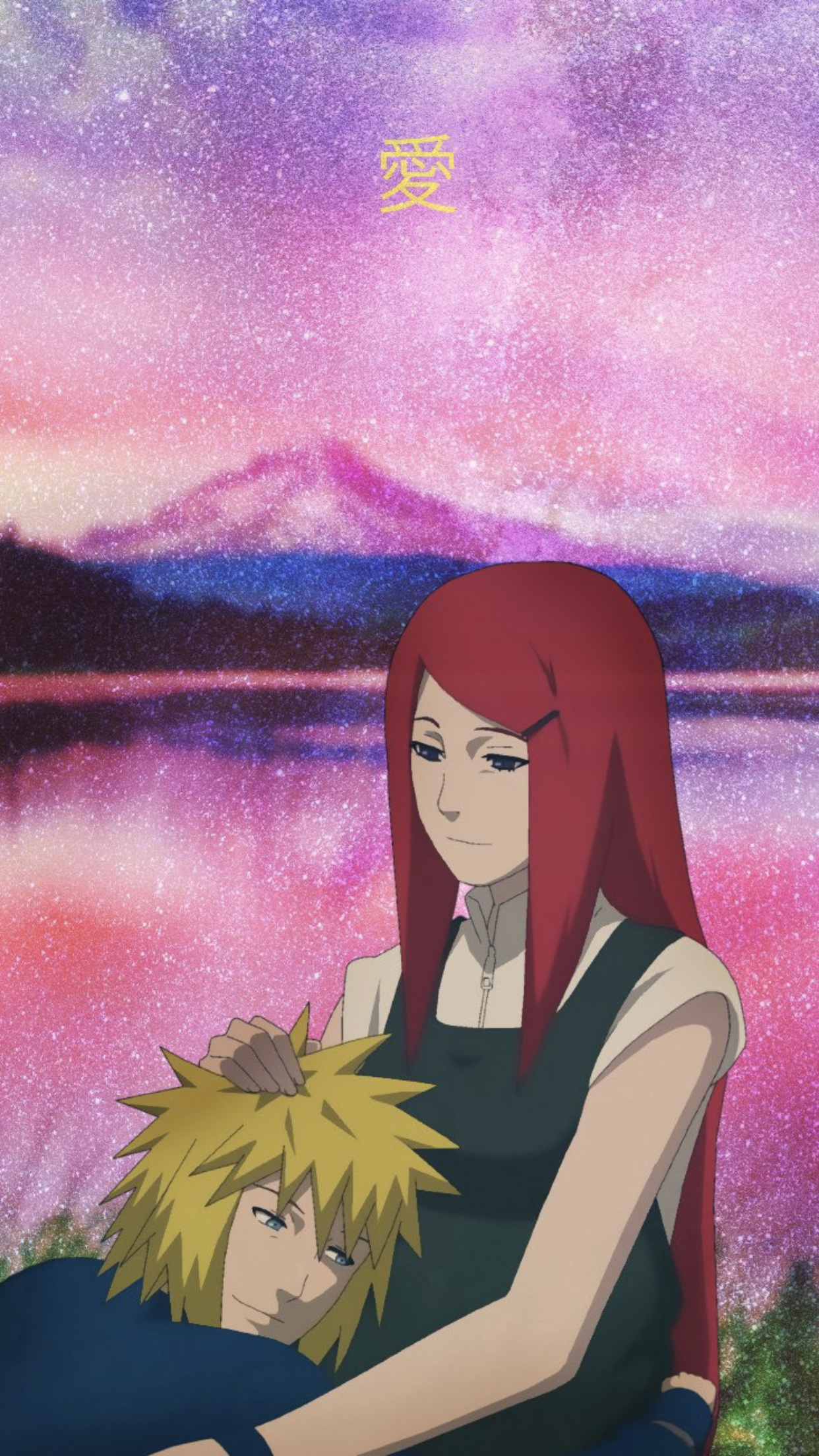 Kushina Uzumaki, Anime duo, Legendary love, Naruto's parents, 1250x2210 HD Phone