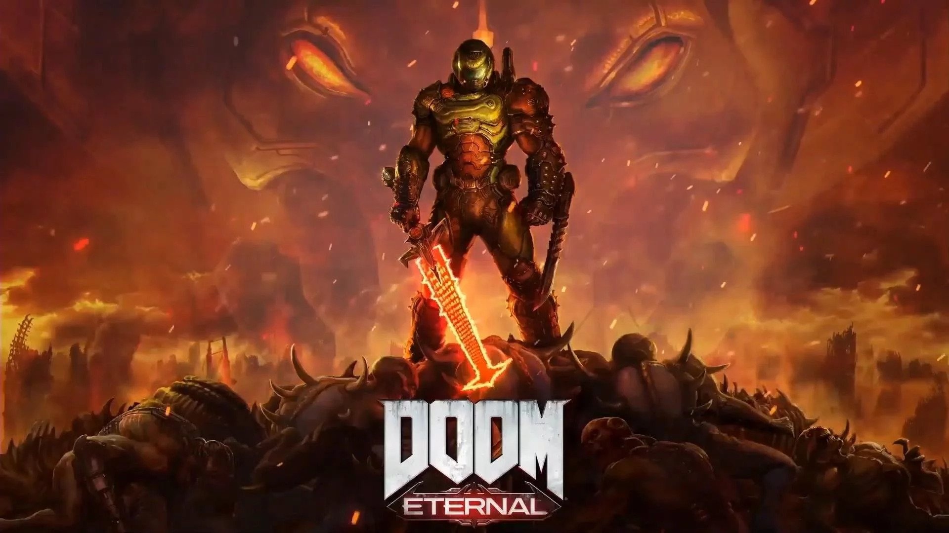 Bethesda, DOOM Eternal, PC gaming madness, Hellish demon battles, 1920x1080 Full HD Desktop