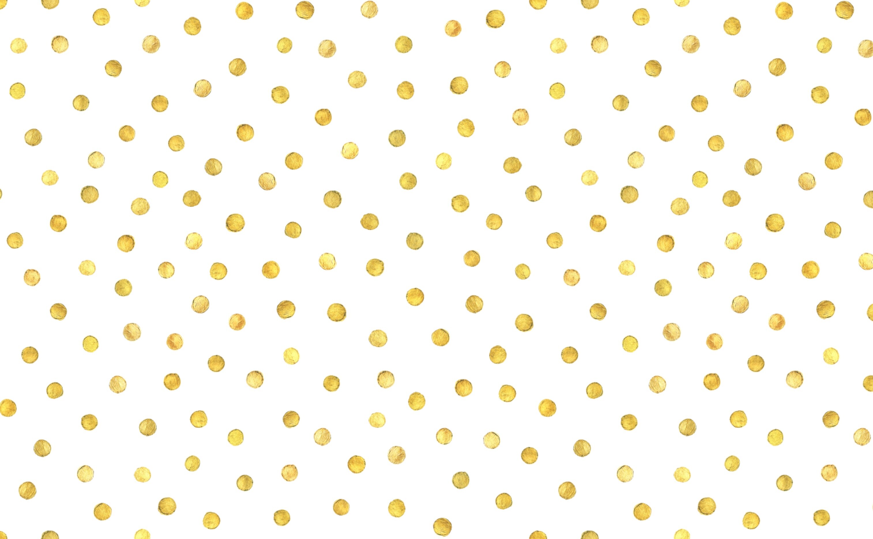 Polka dot, Gold Dots Wallpaper, 3030x1880 HD Desktop