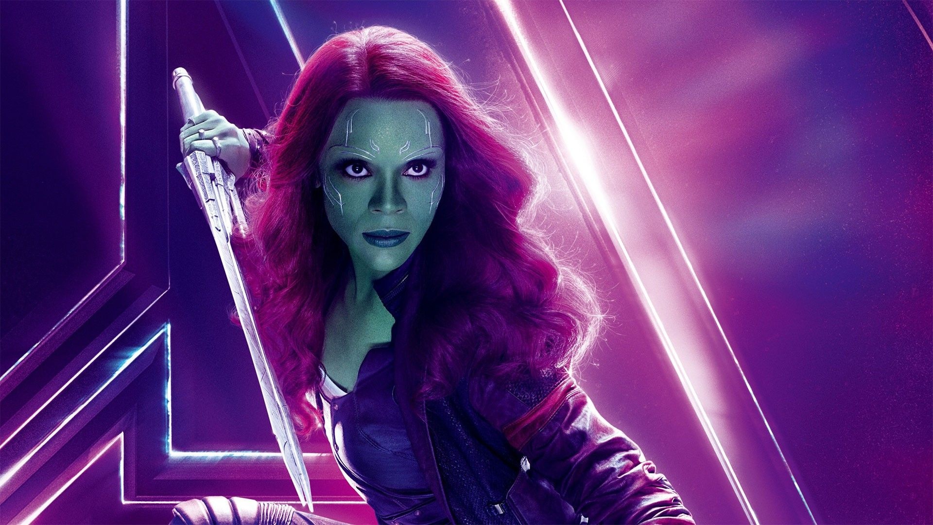 Gamora, Zoe Saldana, Avengers Endgame, Nebula, 1920x1080 Full HD Desktop